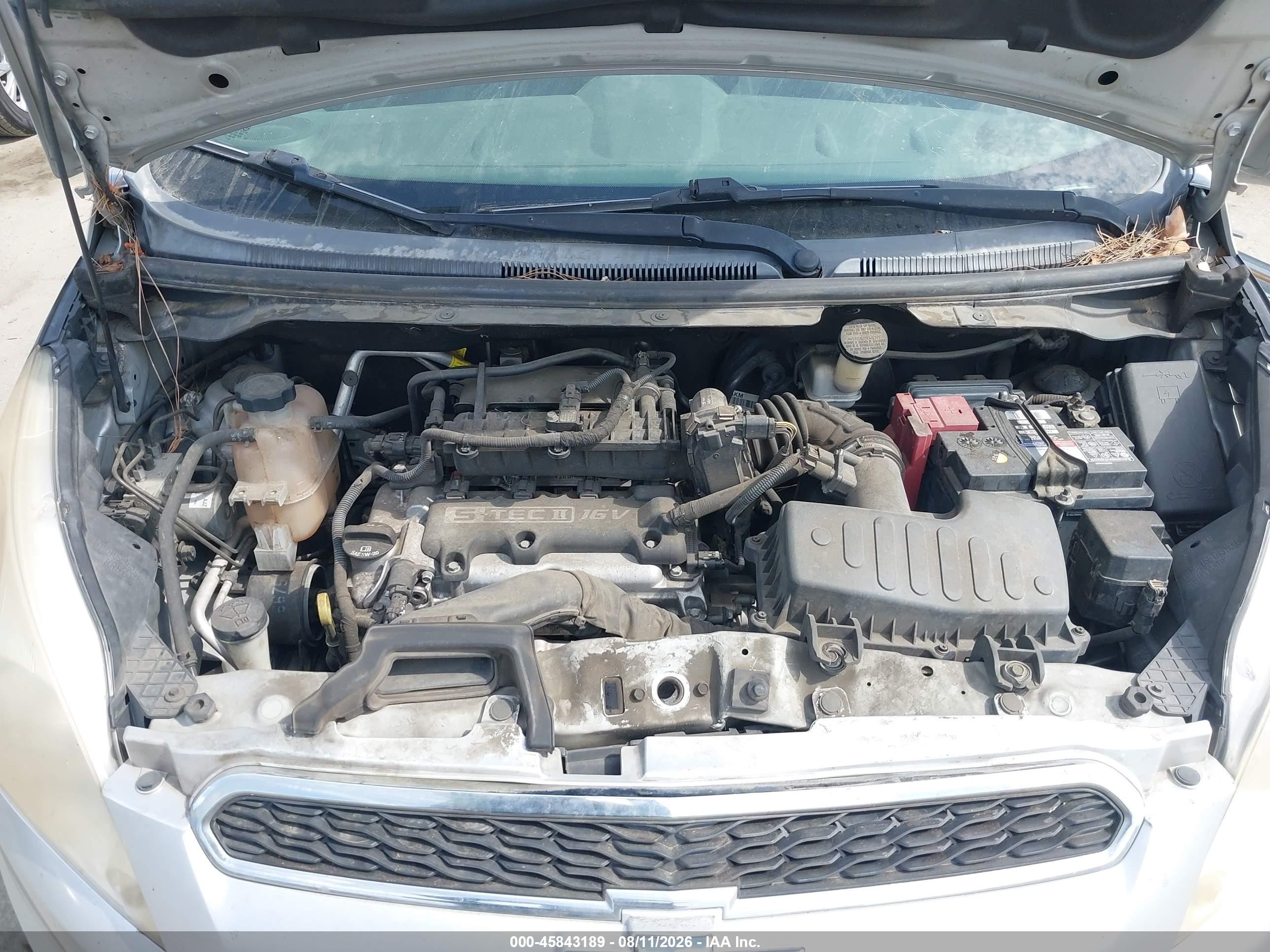 2013 Chevrolet Spark 1lt Auto Gray vin: KL8CD6S97DC510956
