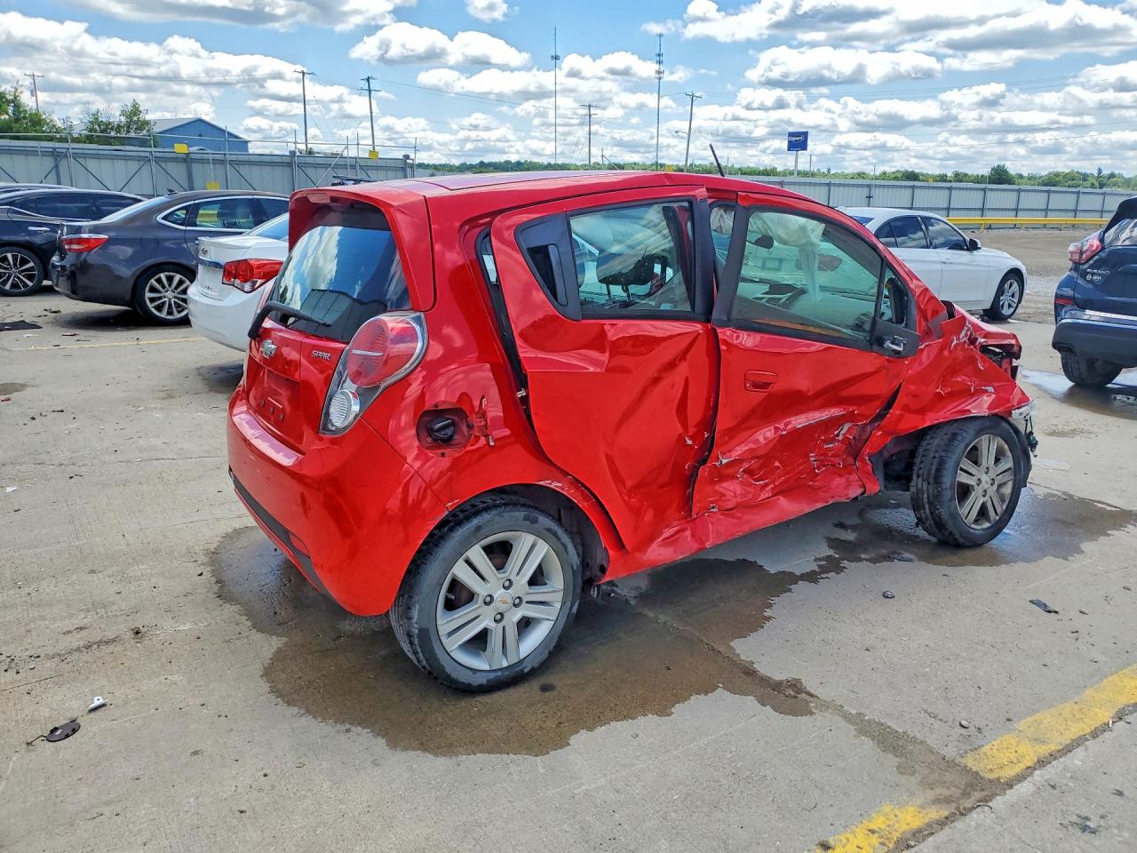 2015 Chevrolet Spark 1lt Red vin: KL8CD6S97FC721898