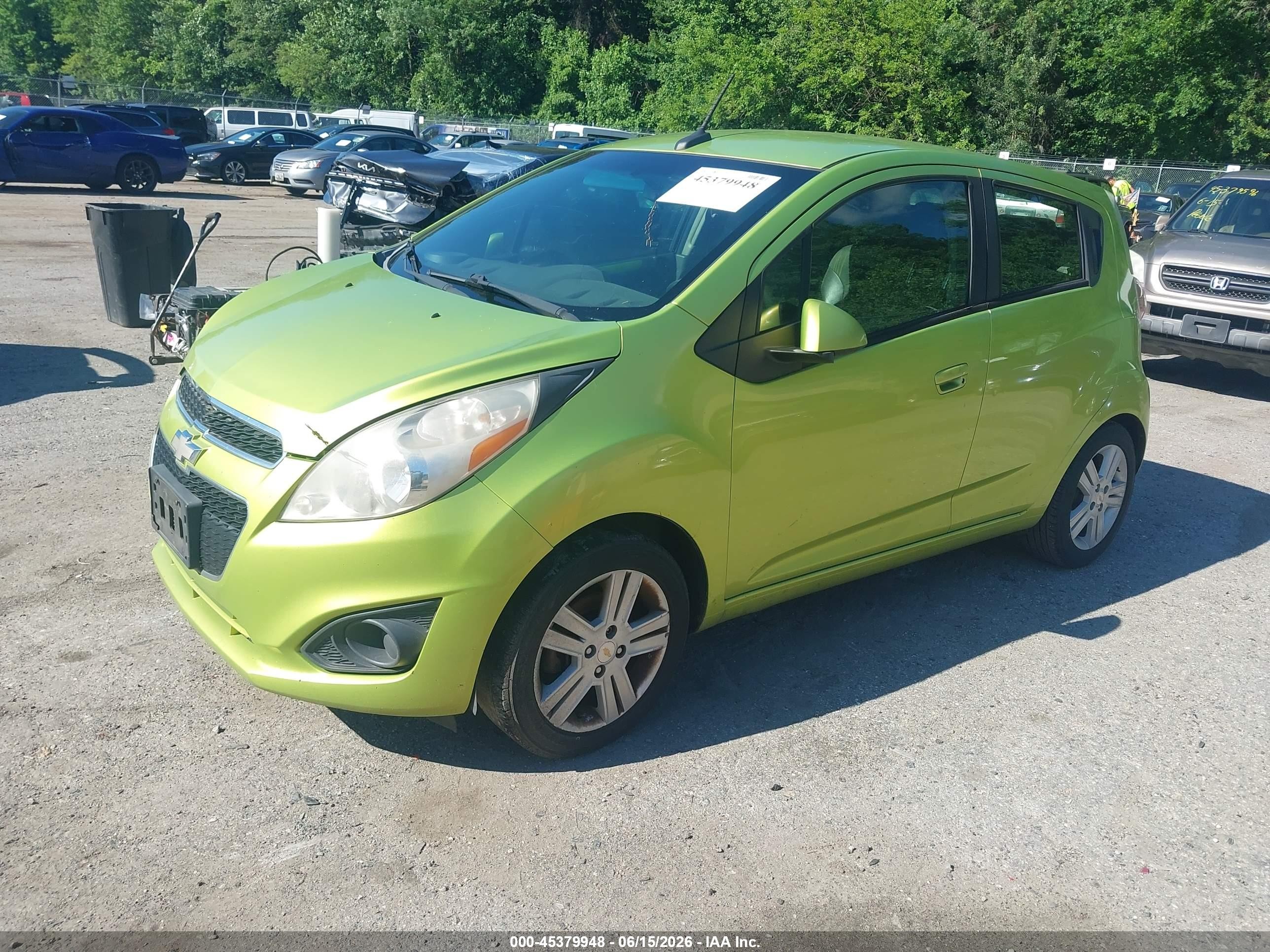 2013 Chevrolet Spark 1lt Auto Green vin: KL8CD6S98DC500260