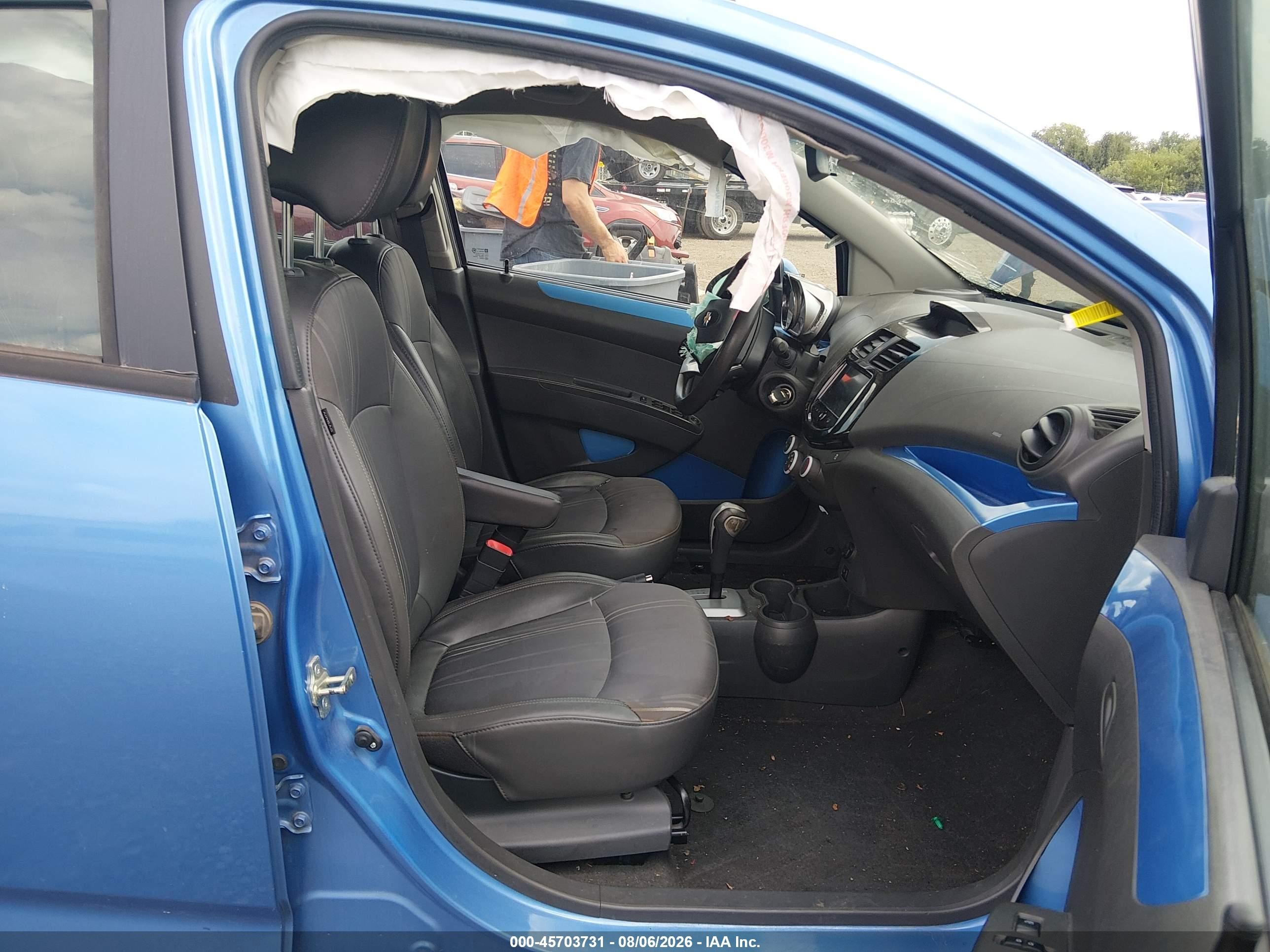 2013 Chevrolet Spark 1lt Auto Blue vin: KL8CD6S98DC575945