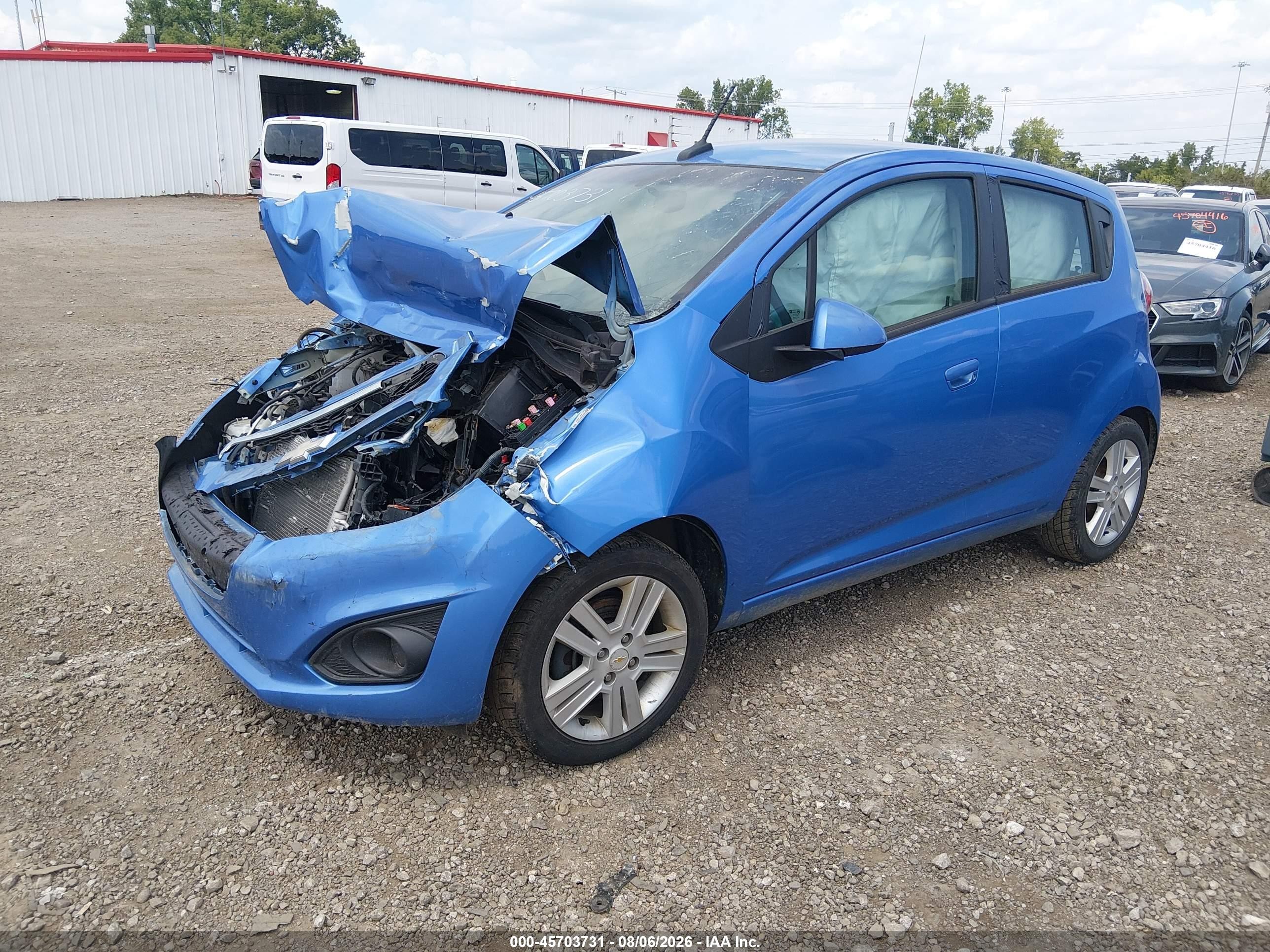 2013 Chevrolet Spark 1lt Auto Blue vin: KL8CD6S98DC575945