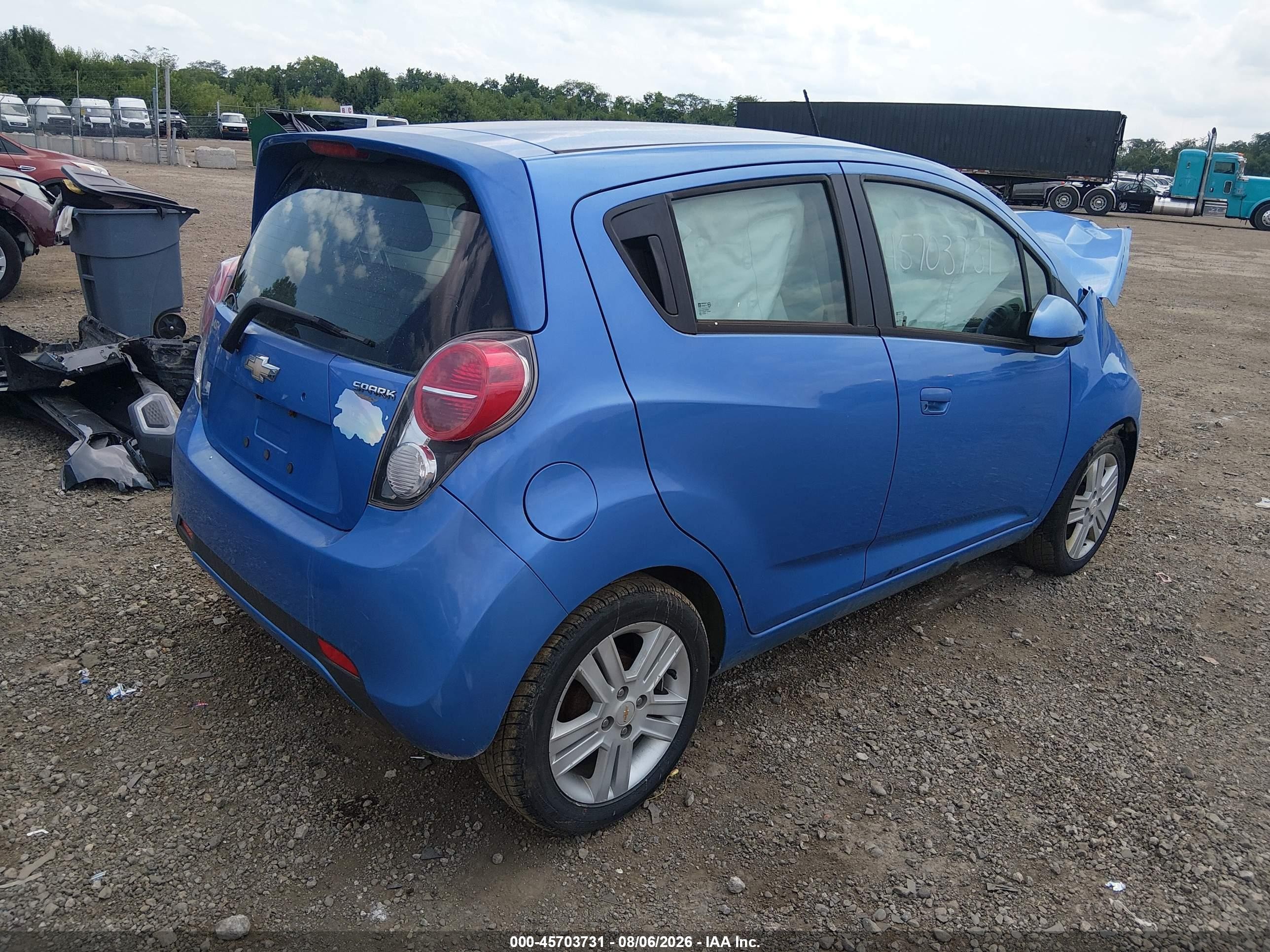 2013 Chevrolet Spark 1lt Auto Blue vin: KL8CD6S98DC575945