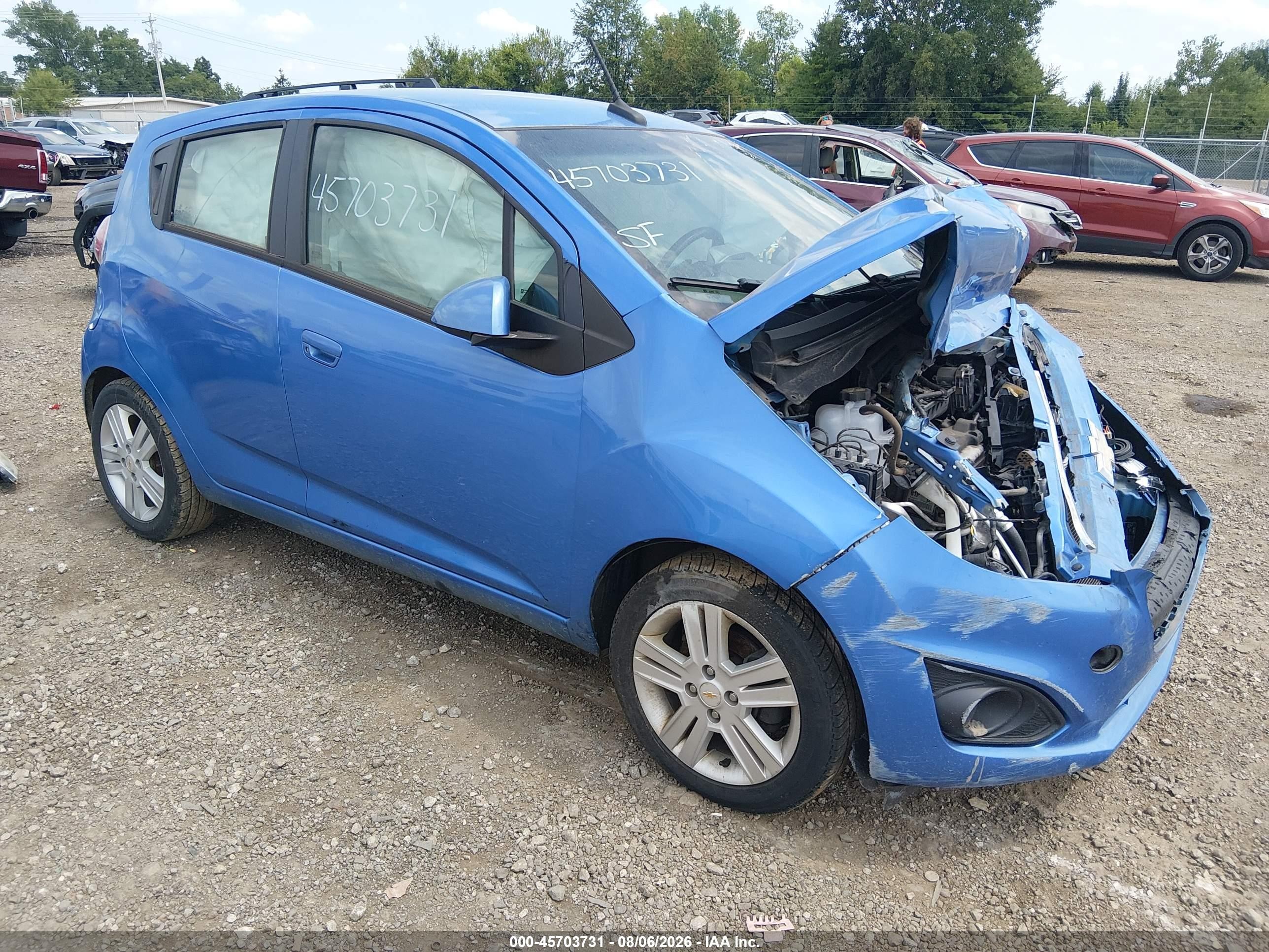 2013 Chevrolet Spark 1lt Auto Blue vin: KL8CD6S98DC575945