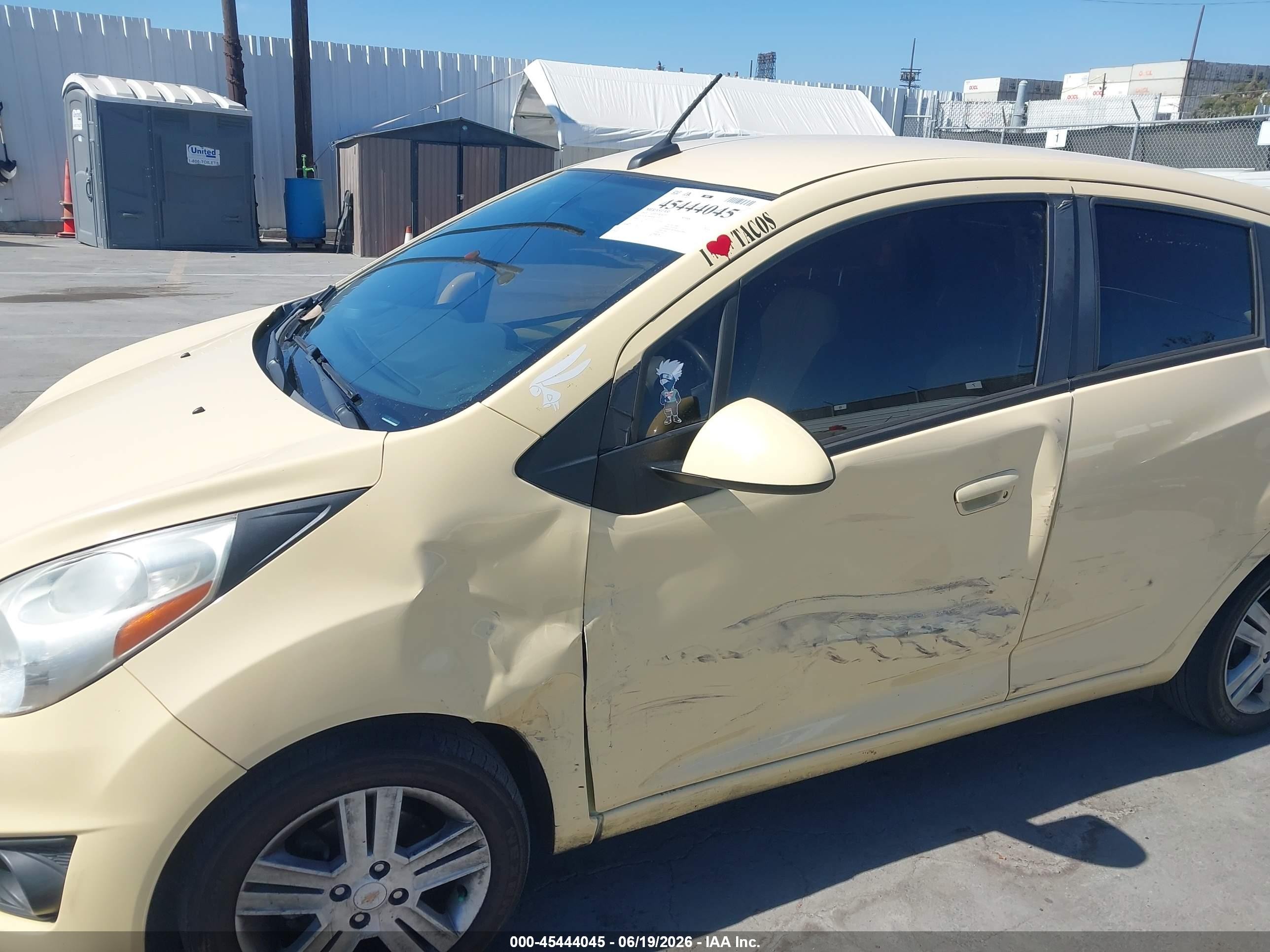 2013 Chevrolet Spark 1lt Auto Yellow vin: KL8CD6S98DC577744