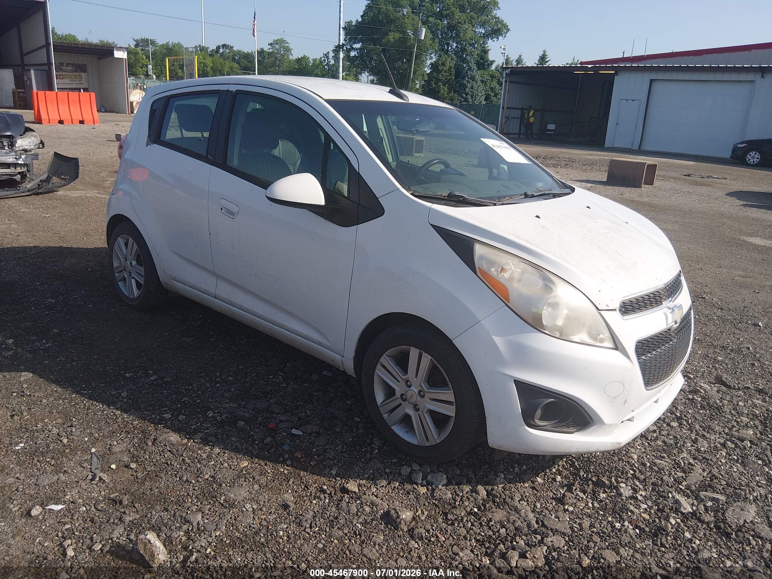 2014 Chevrolet Spark 1lt Auto White vin: KL8CD6S98EC465625