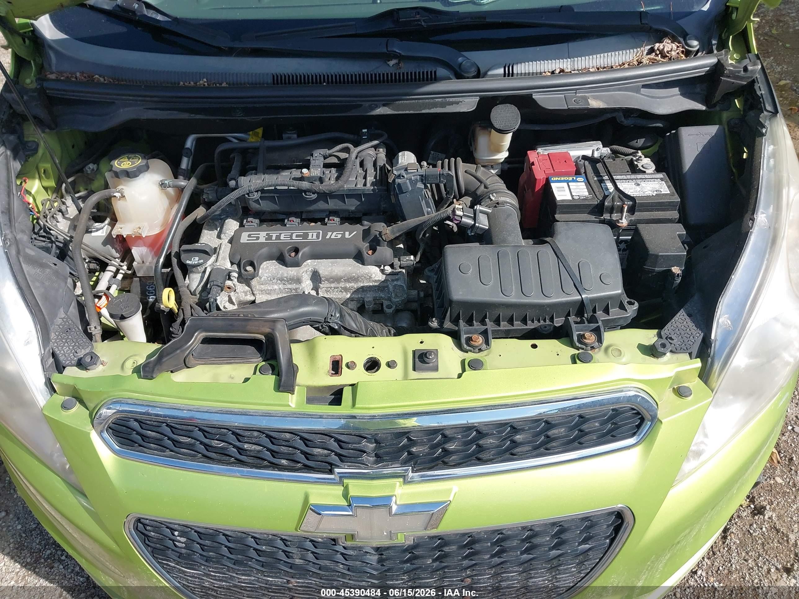 2014 Chevrolet Spark 1lt Auto Green vin: KL8CD6S99EC429751
