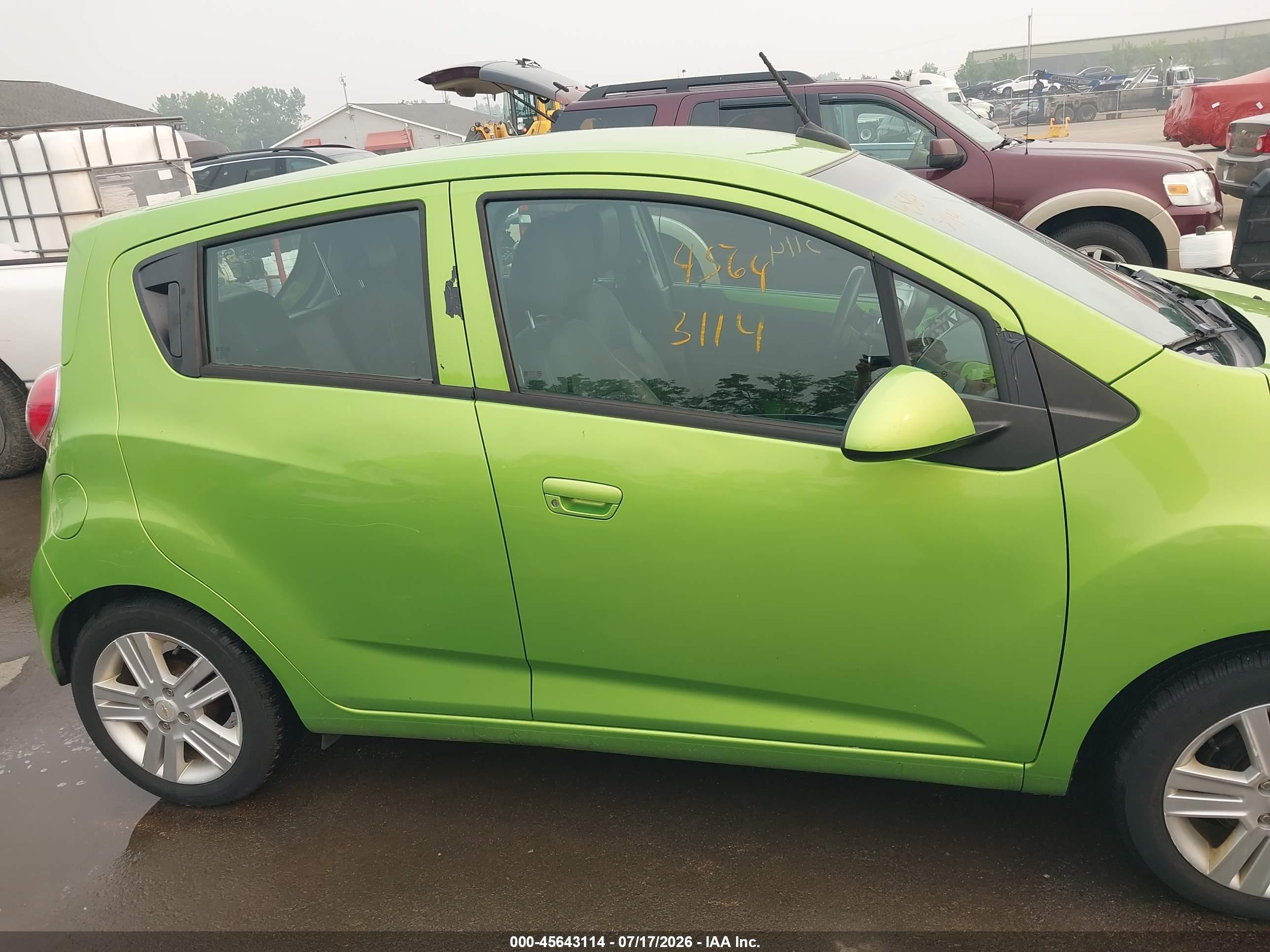 2014 Chevrolet Spark 1lt Auto Green vin: KL8CD6S99EC480599