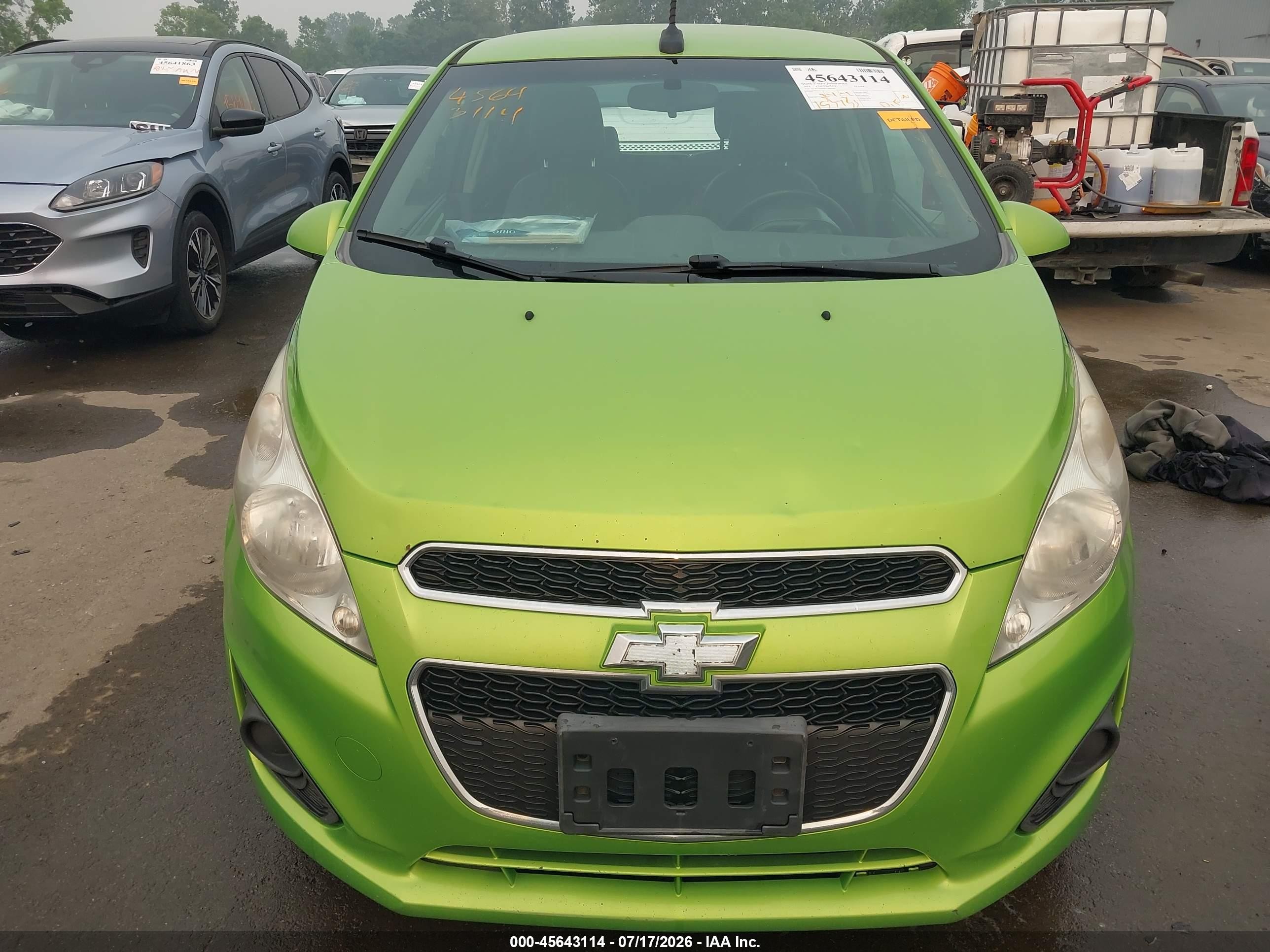 2014 Chevrolet Spark 1lt Auto Green vin: KL8CD6S99EC480599