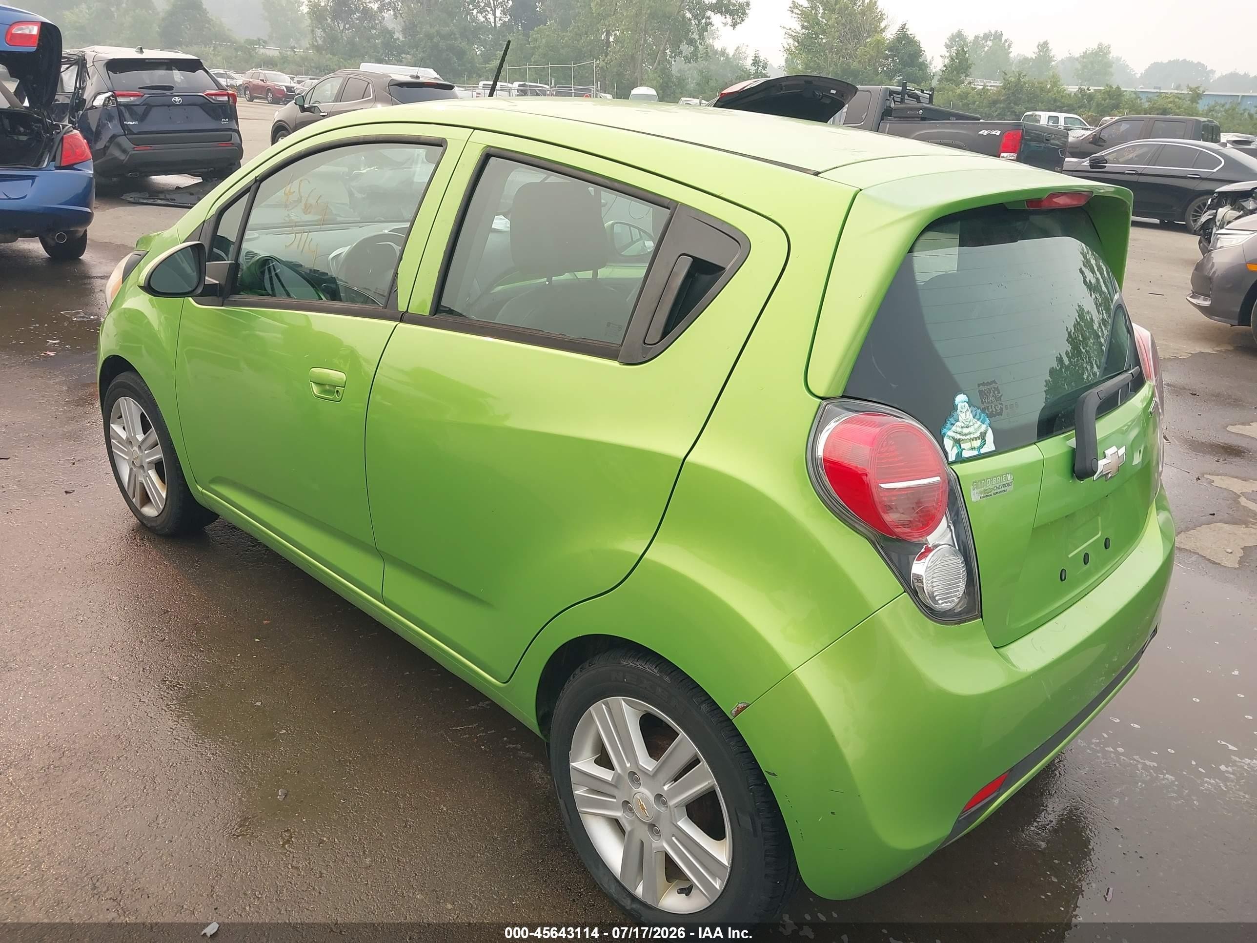 2014 Chevrolet Spark 1lt Auto Green vin: KL8CD6S99EC480599