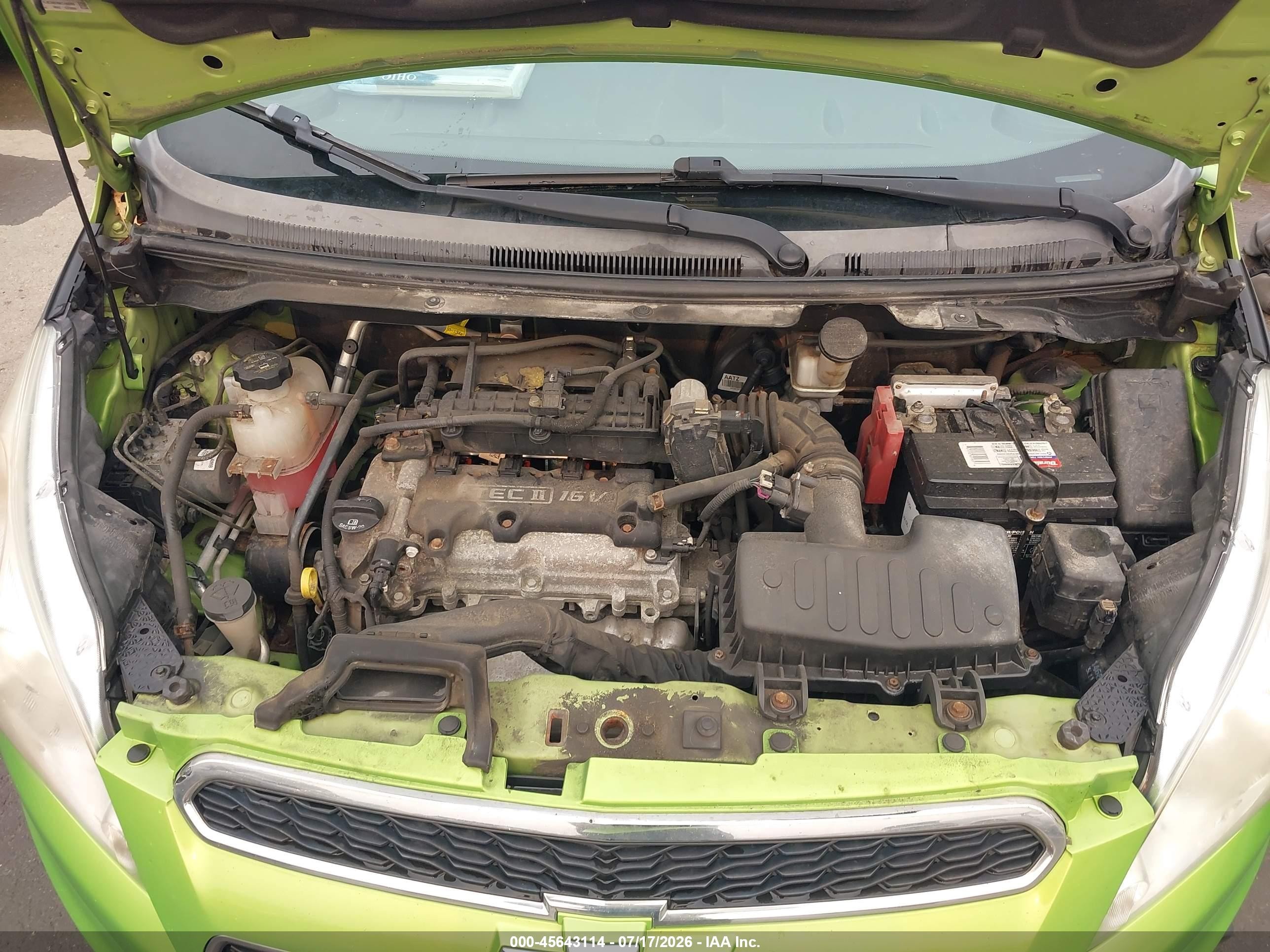 2014 Chevrolet Spark 1lt Auto Green vin: KL8CD6S99EC480599