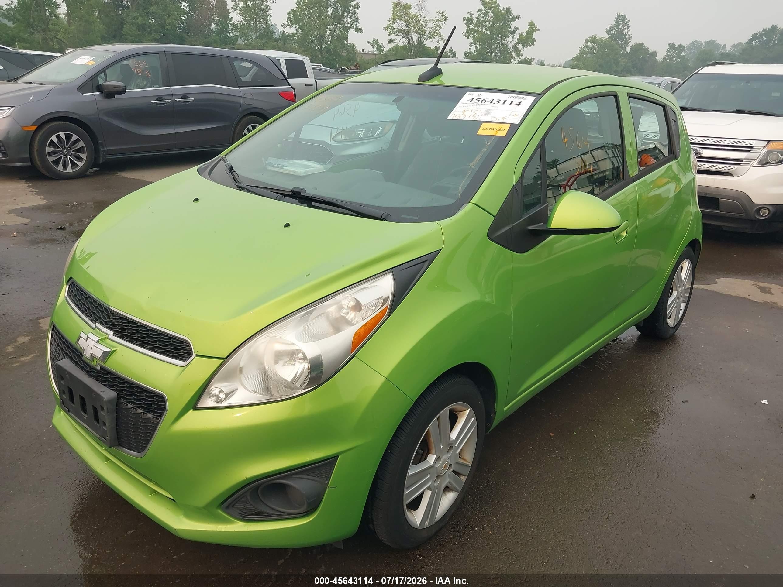 2014 Chevrolet Spark 1lt Auto Green vin: KL8CD6S99EC480599