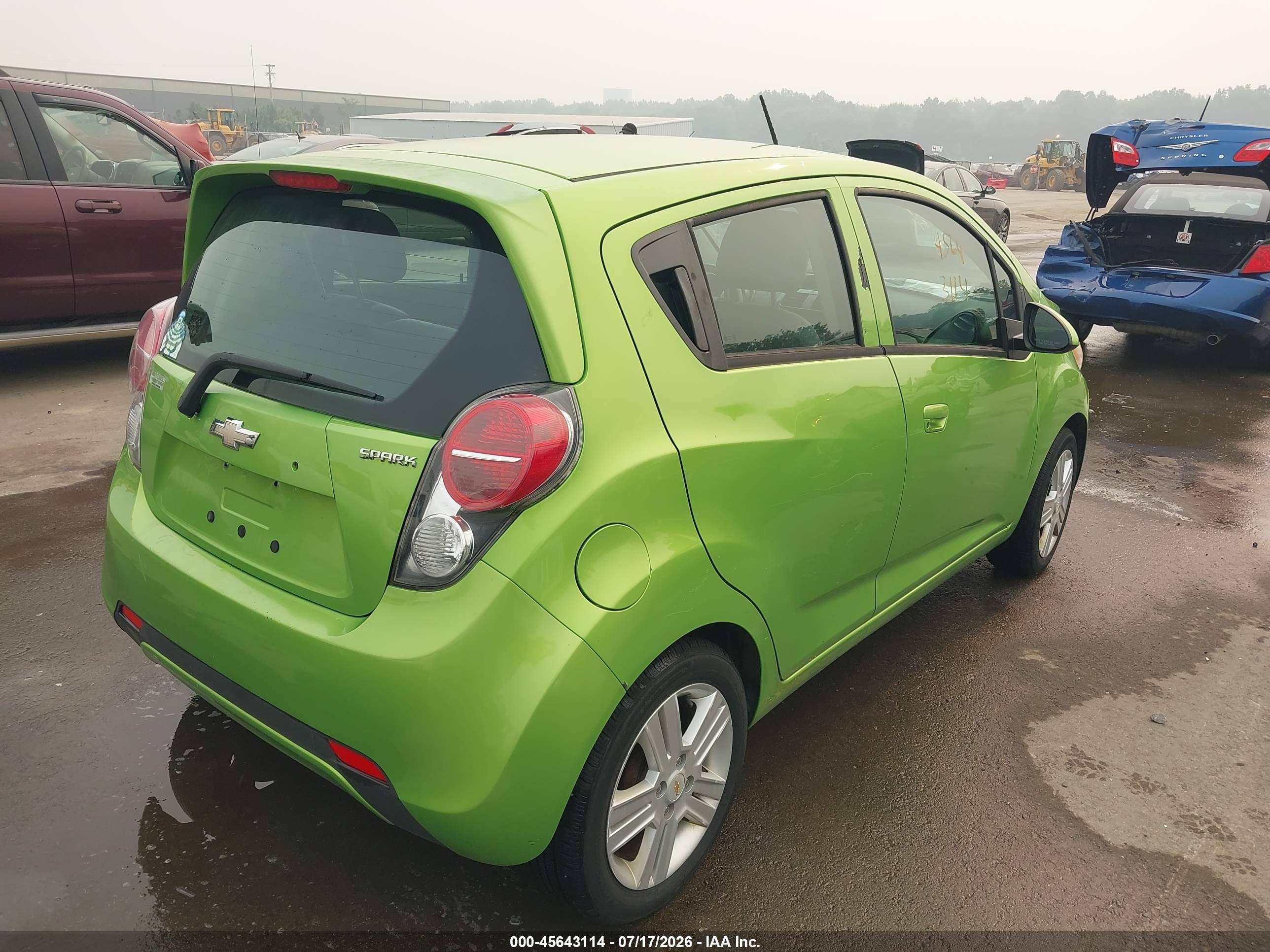 2014 Chevrolet Spark 1lt Auto Green vin: KL8CD6S99EC480599