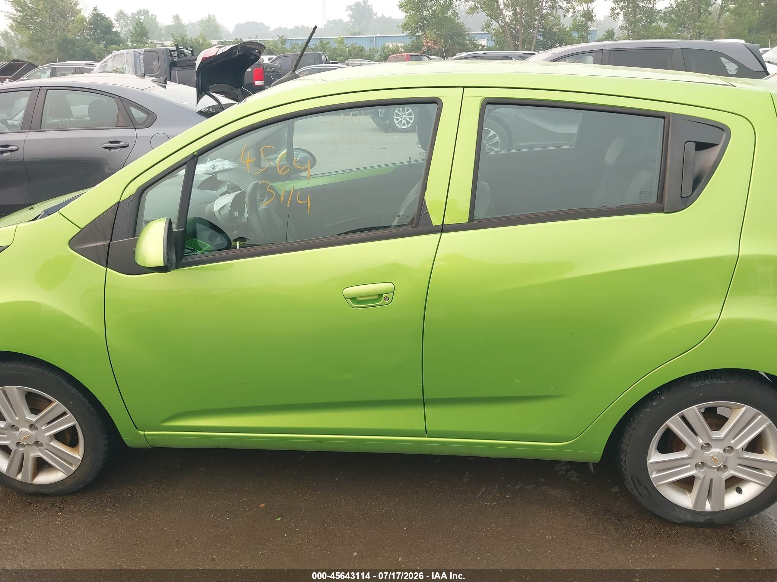 2014 Chevrolet Spark 1lt Auto Green vin: KL8CD6S99EC480599