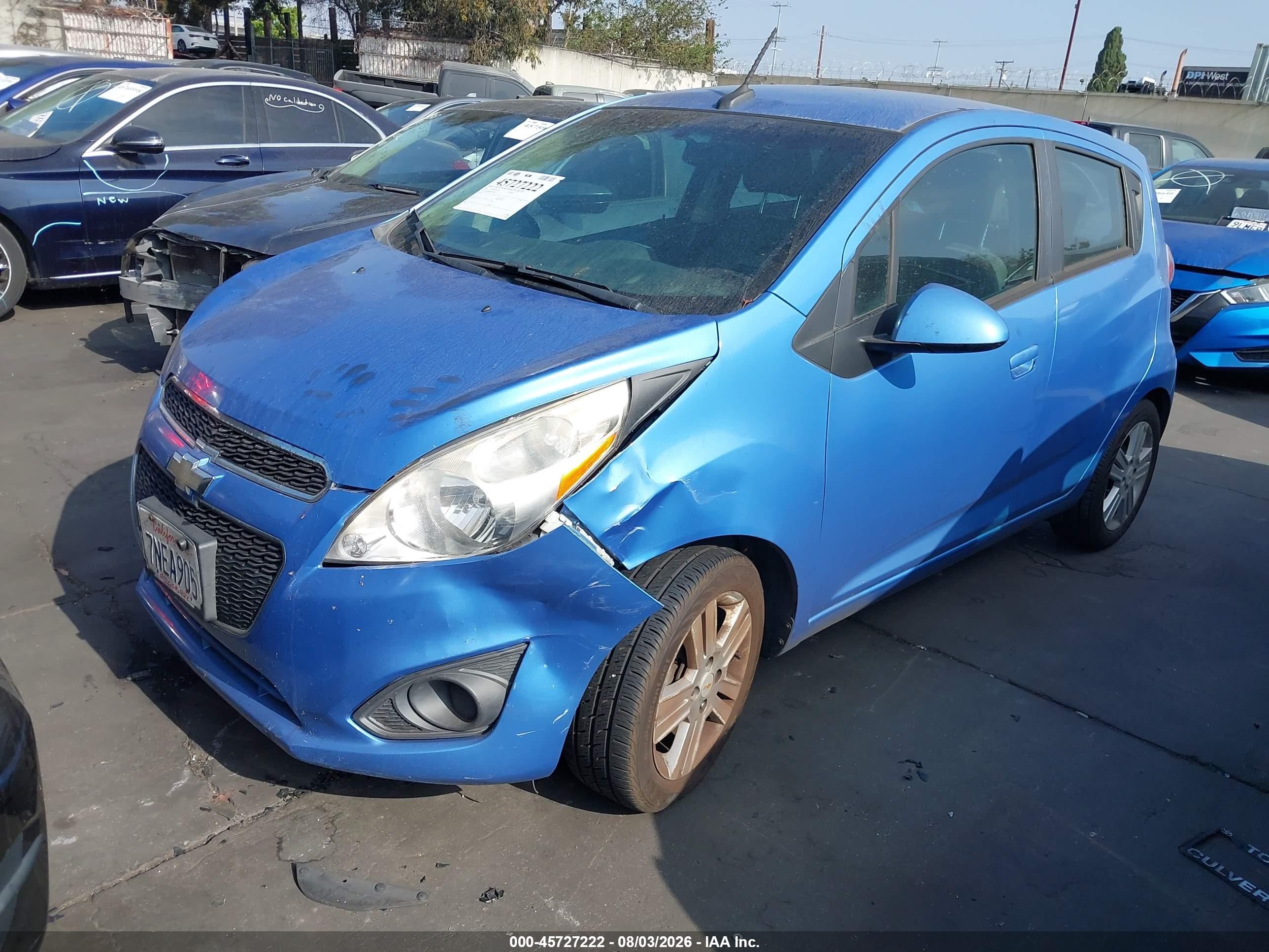 2014 Chevrolet Spark 1lt Auto Blue vin: KL8CD6S99EC509969