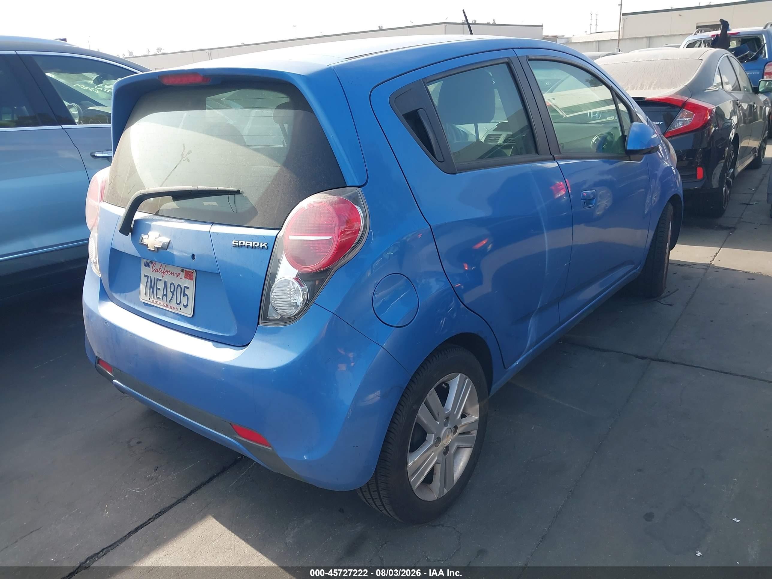 2014 Chevrolet Spark 1lt Auto Blue vin: KL8CD6S99EC509969