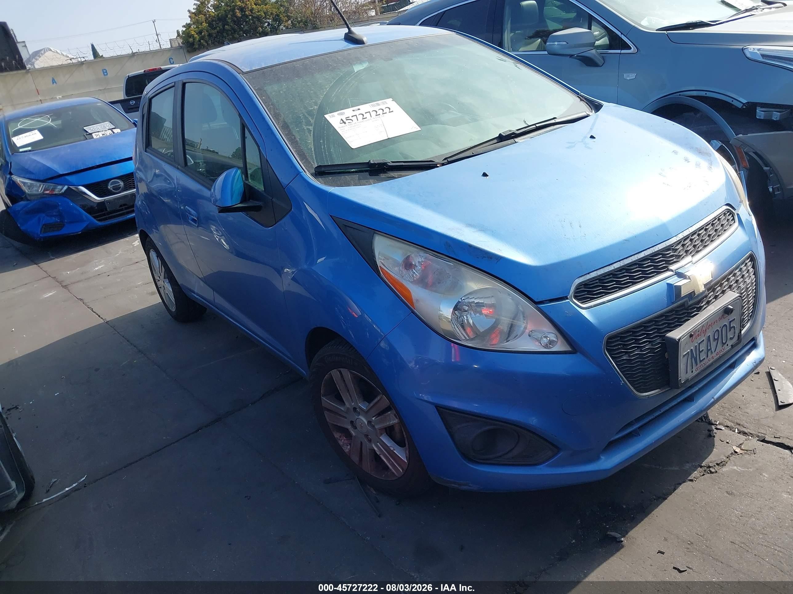 2014 Chevrolet Spark 1lt Auto Blue vin: KL8CD6S99EC509969