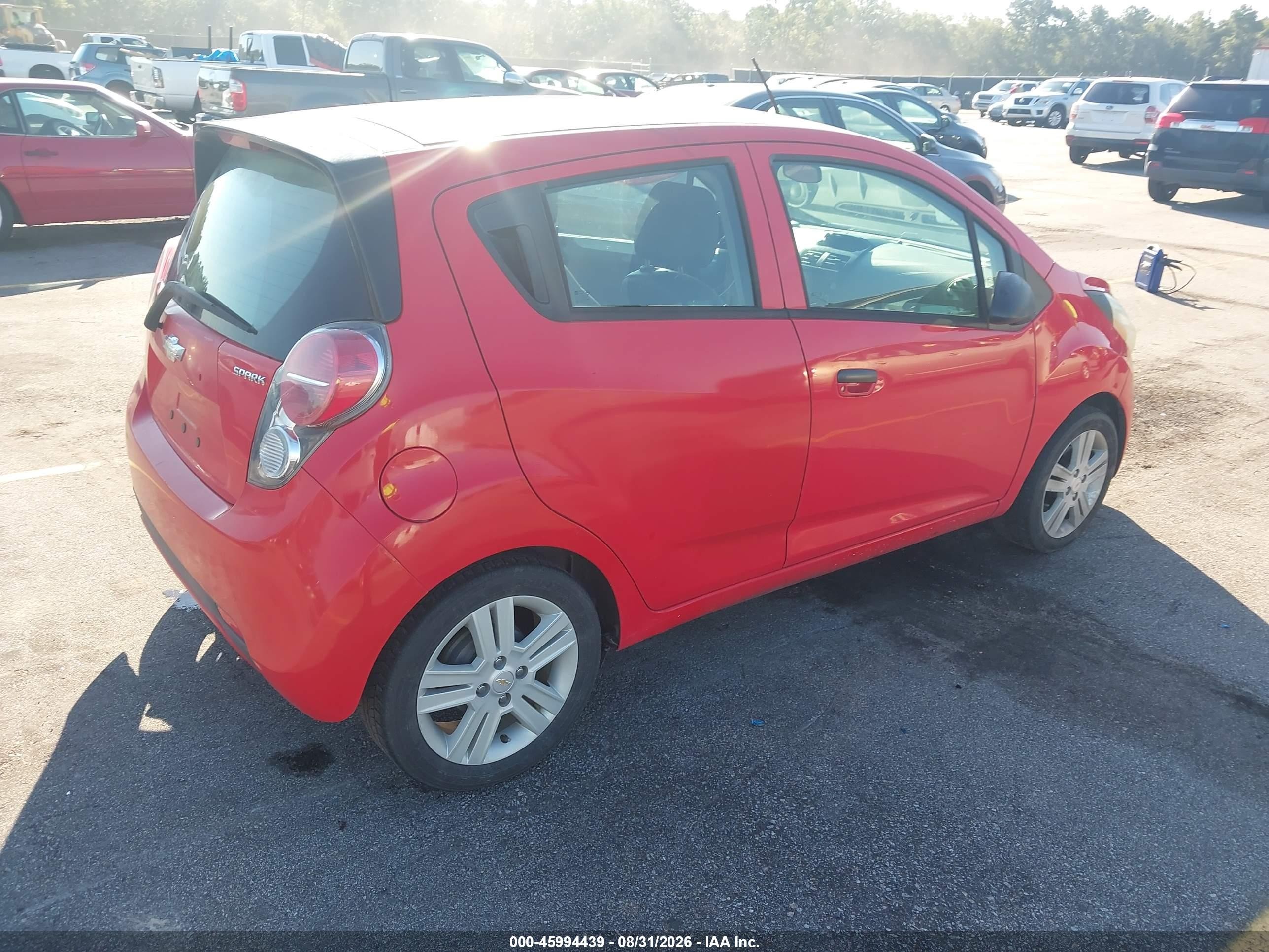2014 Chevrolet Spark 1lt Auto Red vin: KL8CD6S99EC520583