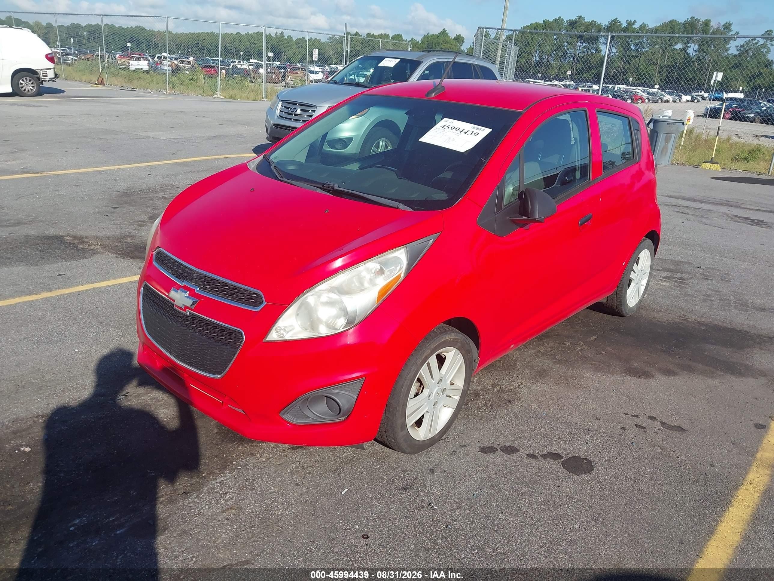 2014 Chevrolet Spark 1lt Auto Red vin: KL8CD6S99EC520583