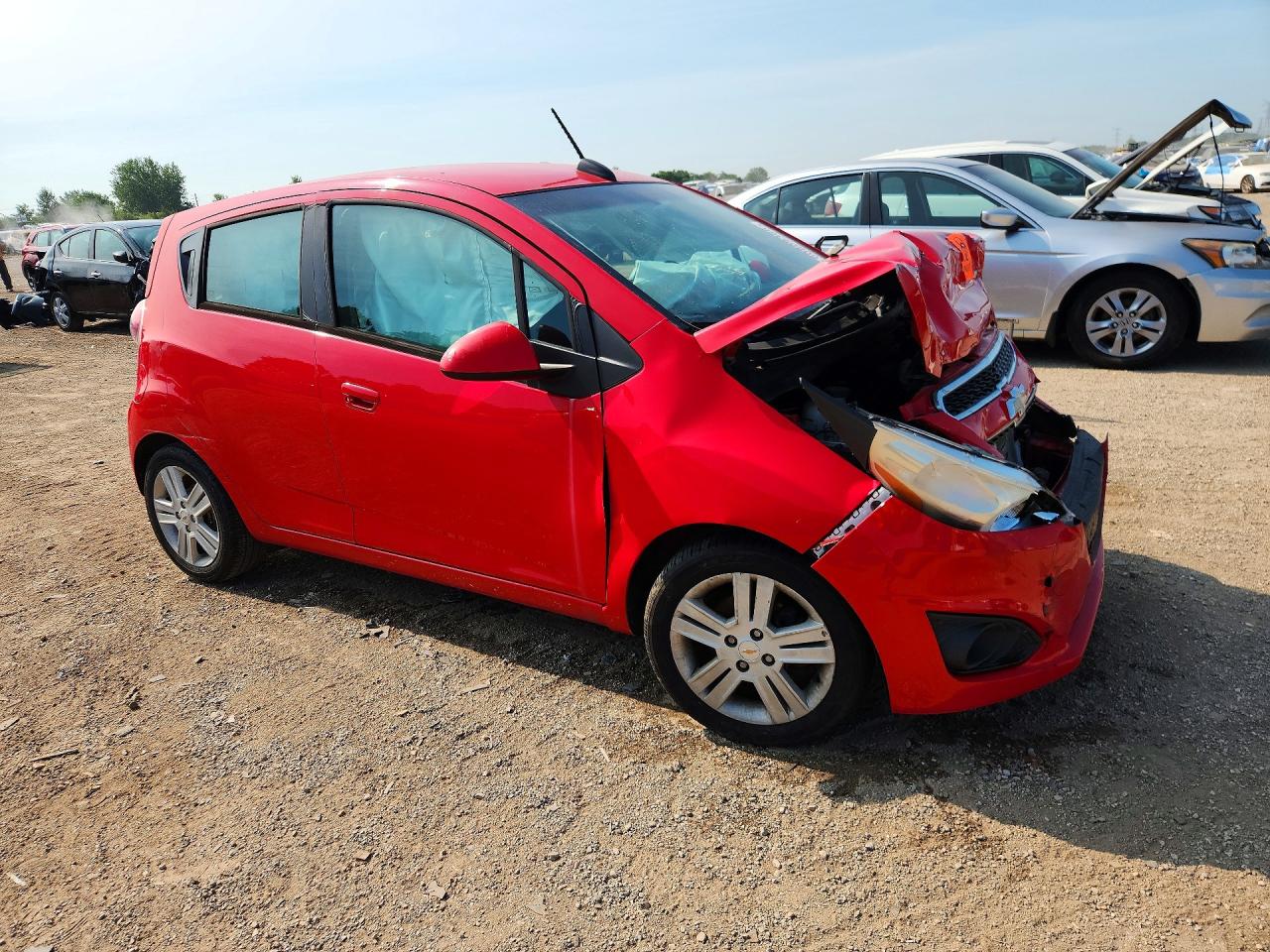 2015 Chevrolet Spark 1lt Red vin: KL8CD6S99FC763277