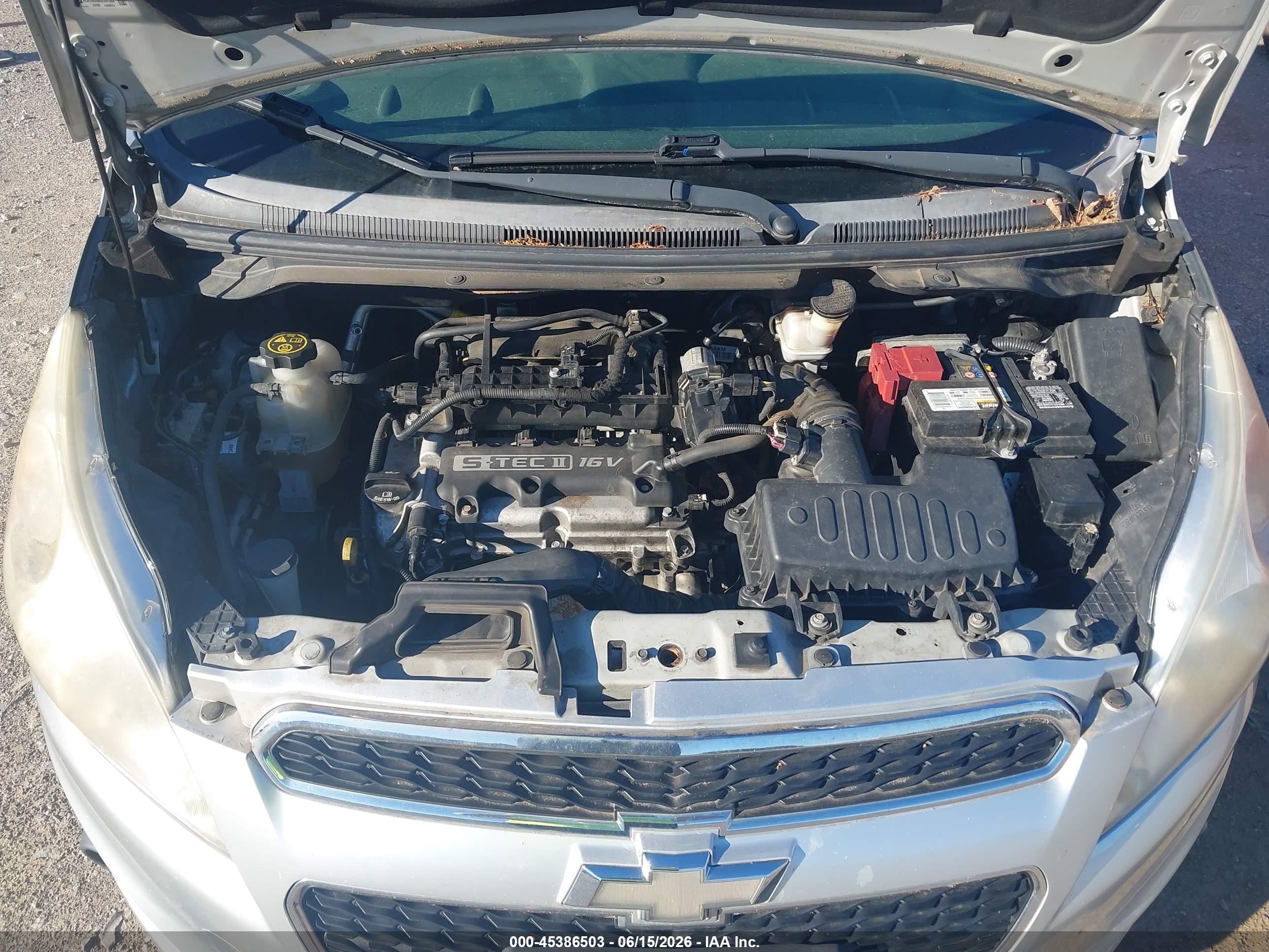2013 Chevrolet Spark 1lt Auto Silver vin: KL8CD6S9XDC507484