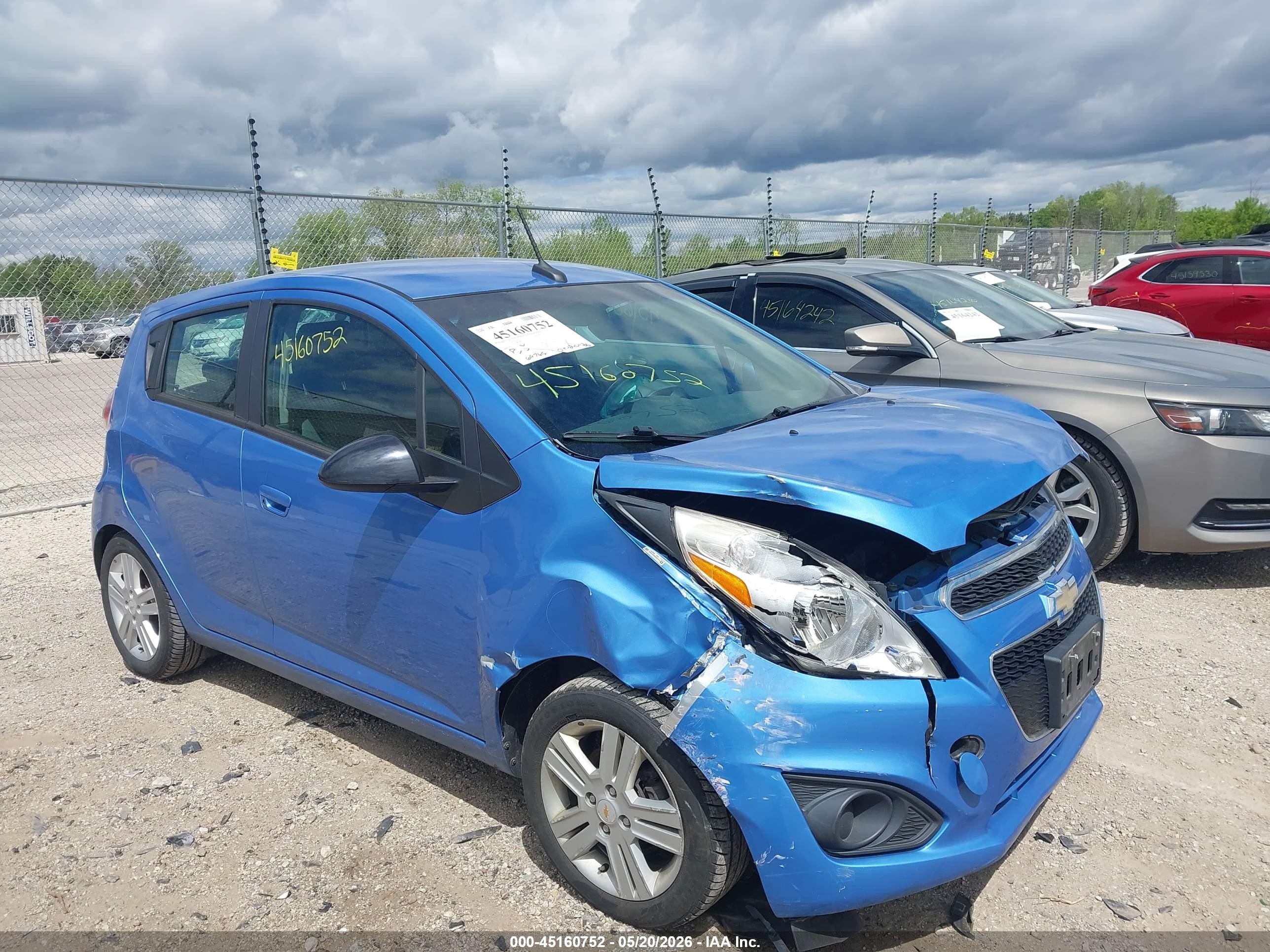2013 Chevrolet Spark 1lt Auto Blue vin: KL8CD6S9XDC519053