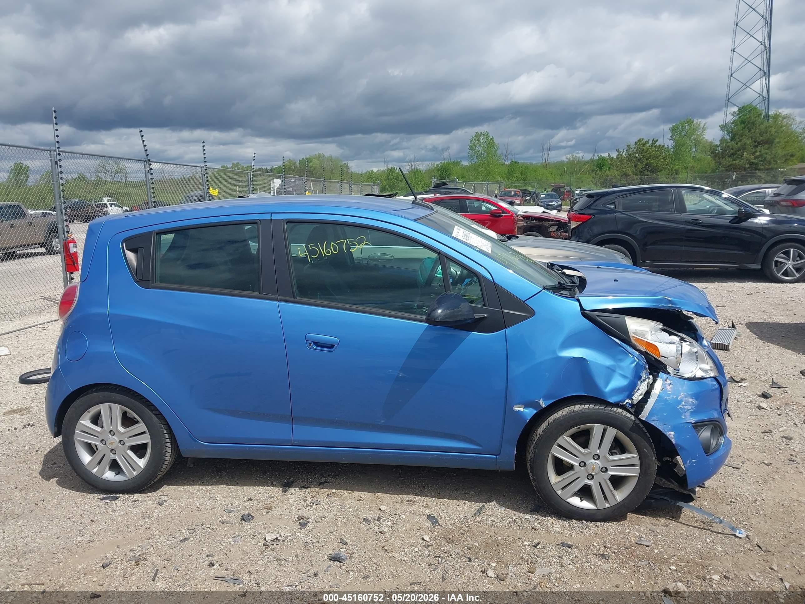 2013 Chevrolet Spark 1lt Auto Blue vin: KL8CD6S9XDC519053