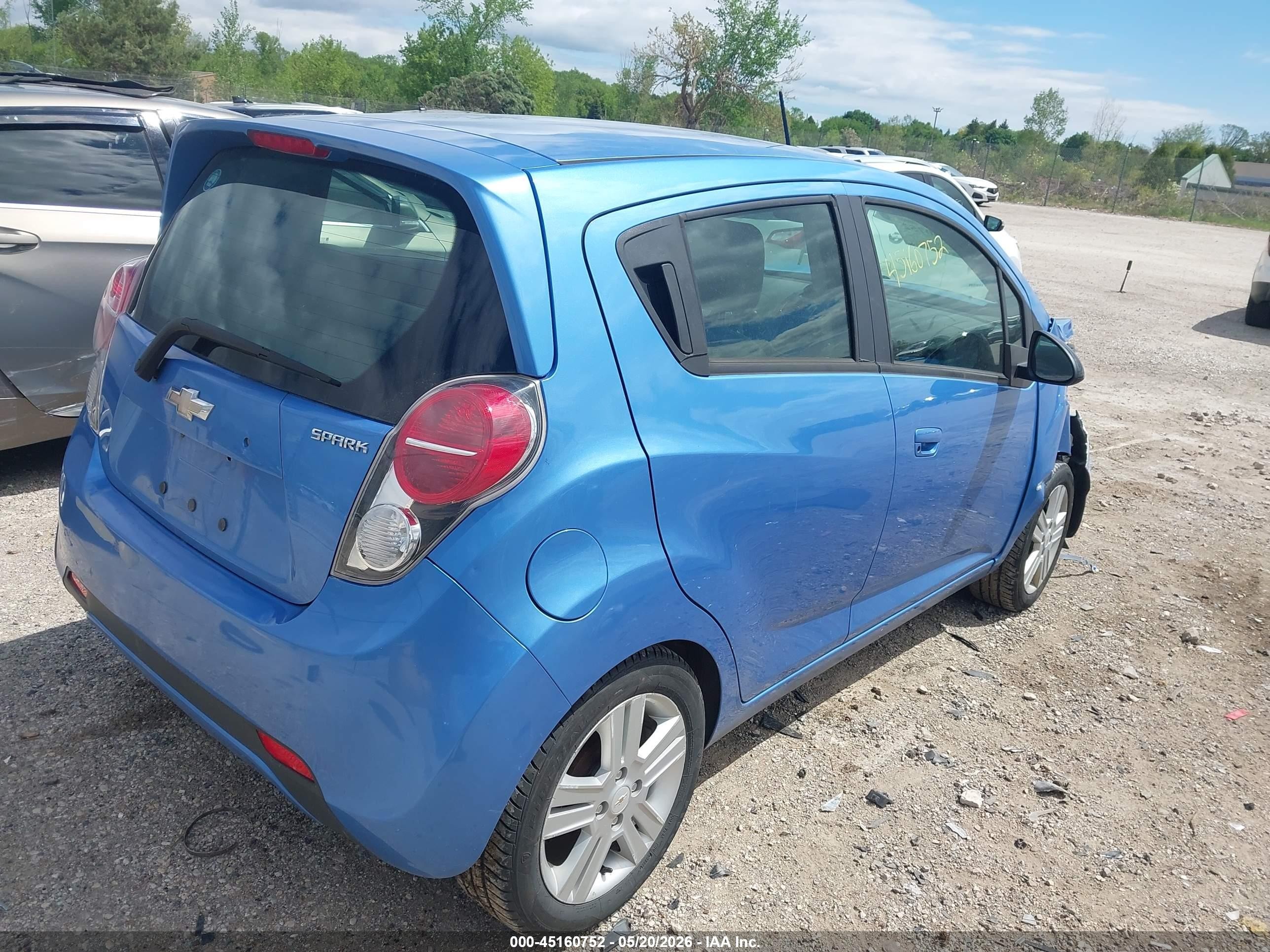 2013 Chevrolet Spark 1lt Auto Blue vin: KL8CD6S9XDC519053