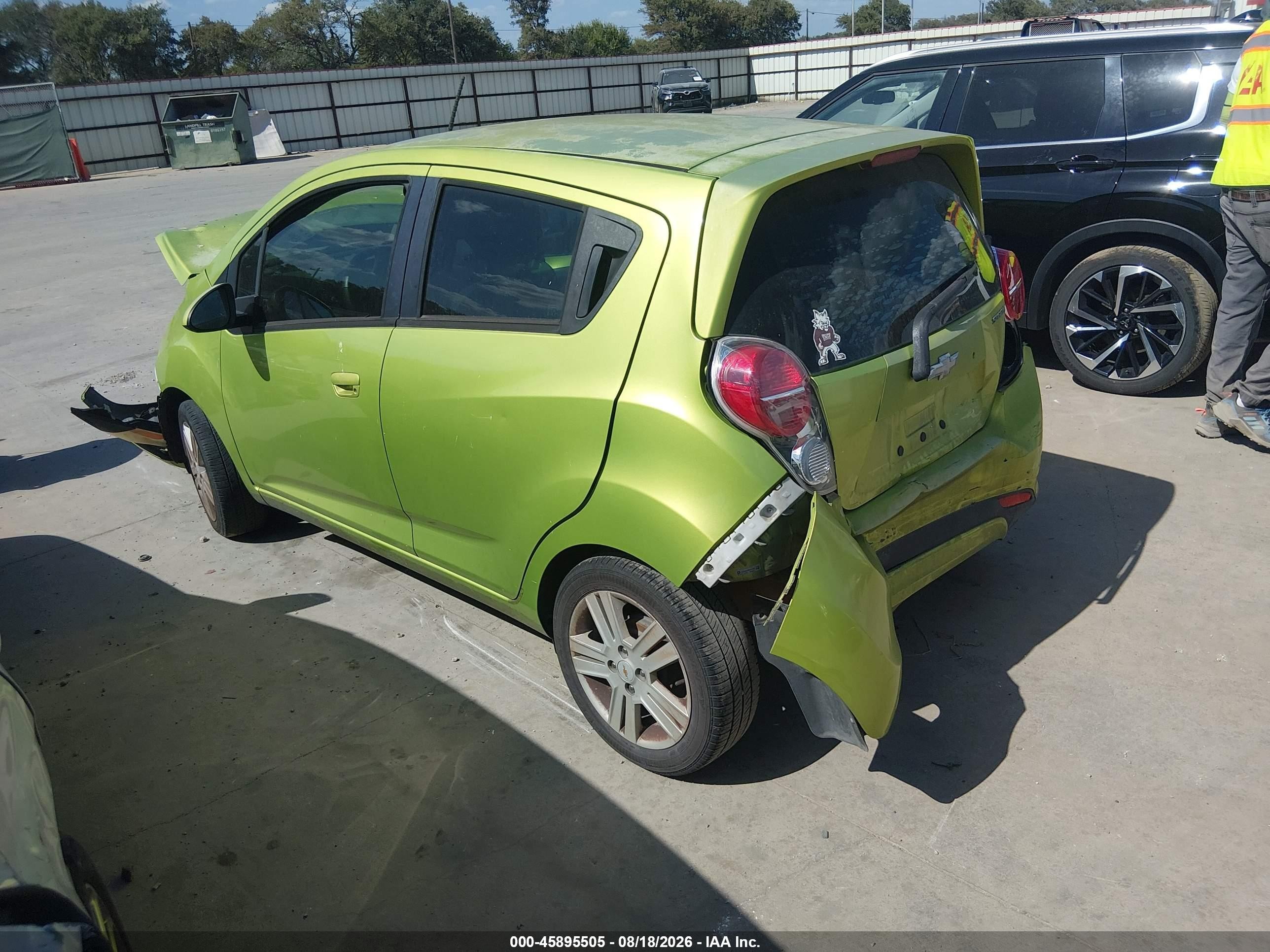 2013 Chevrolet Spark 1lt Auto Green vin: KL8CD6S9XDC531526