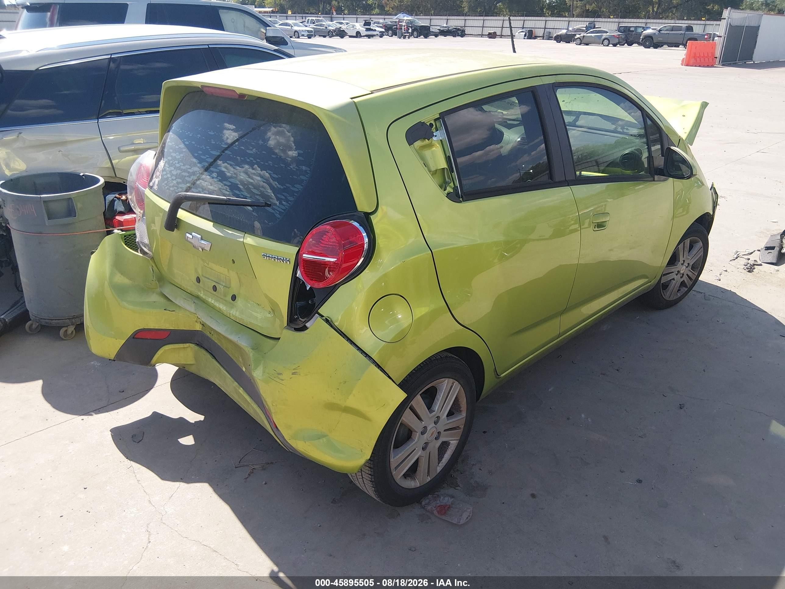 2013 Chevrolet Spark 1lt Auto Green vin: KL8CD6S9XDC531526