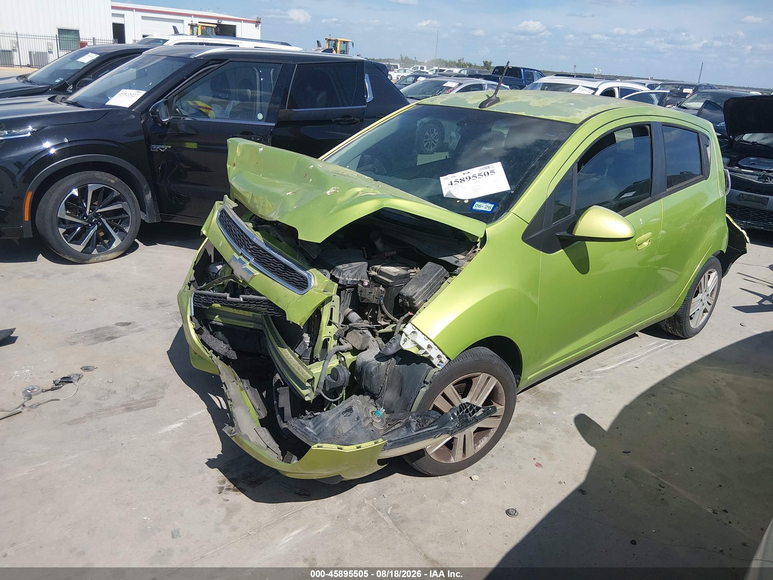 2013 Chevrolet Spark 1lt Auto Green vin: KL8CD6S9XDC531526