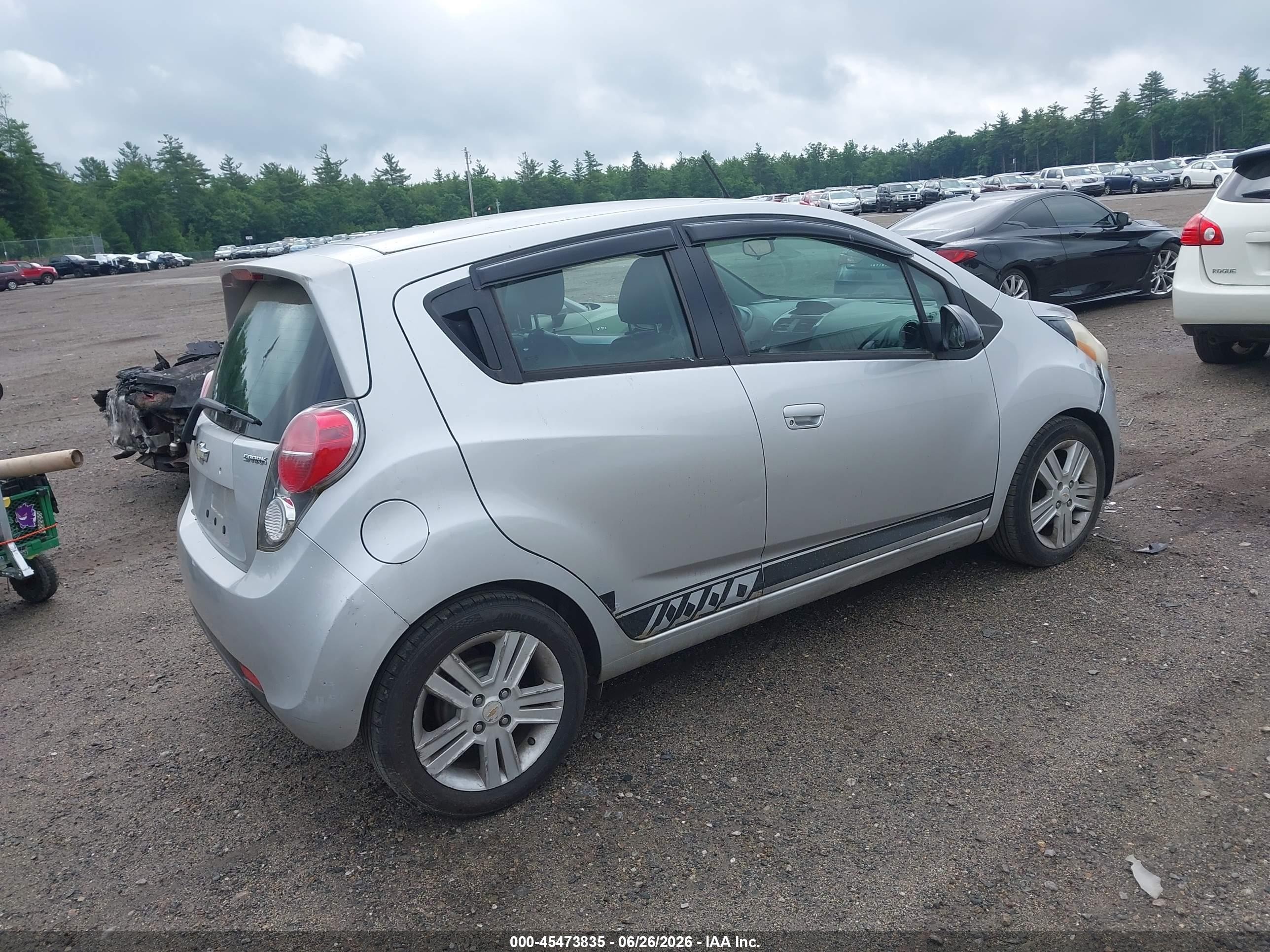 2013 Chevrolet Spark 1lt Auto Silver vin: KL8CD6S9XDC534099