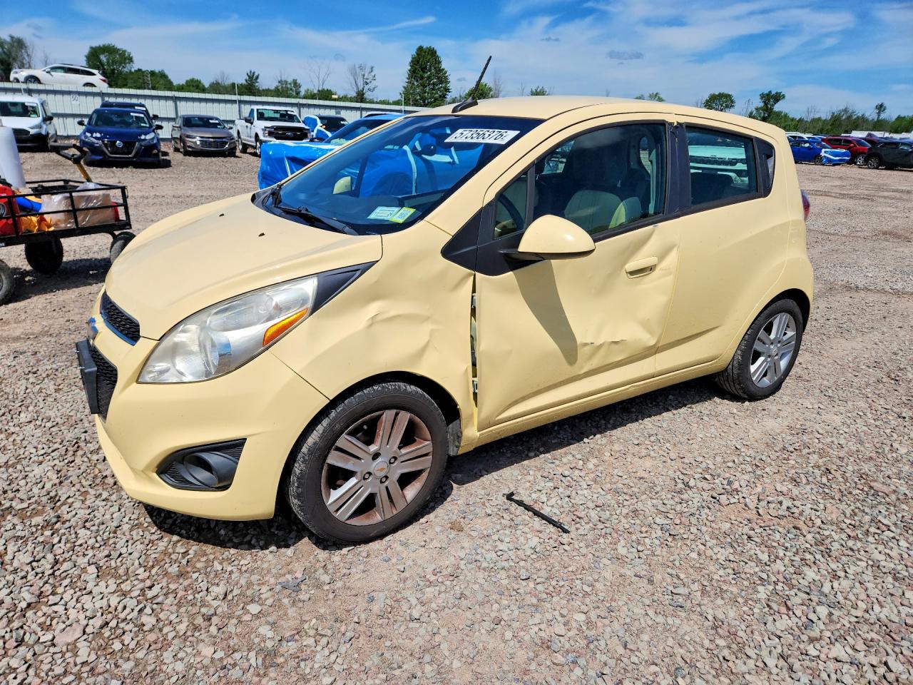 2013 Chevrolet Spark 1lt Yellow vin: KL8CD6S9XDC563120
