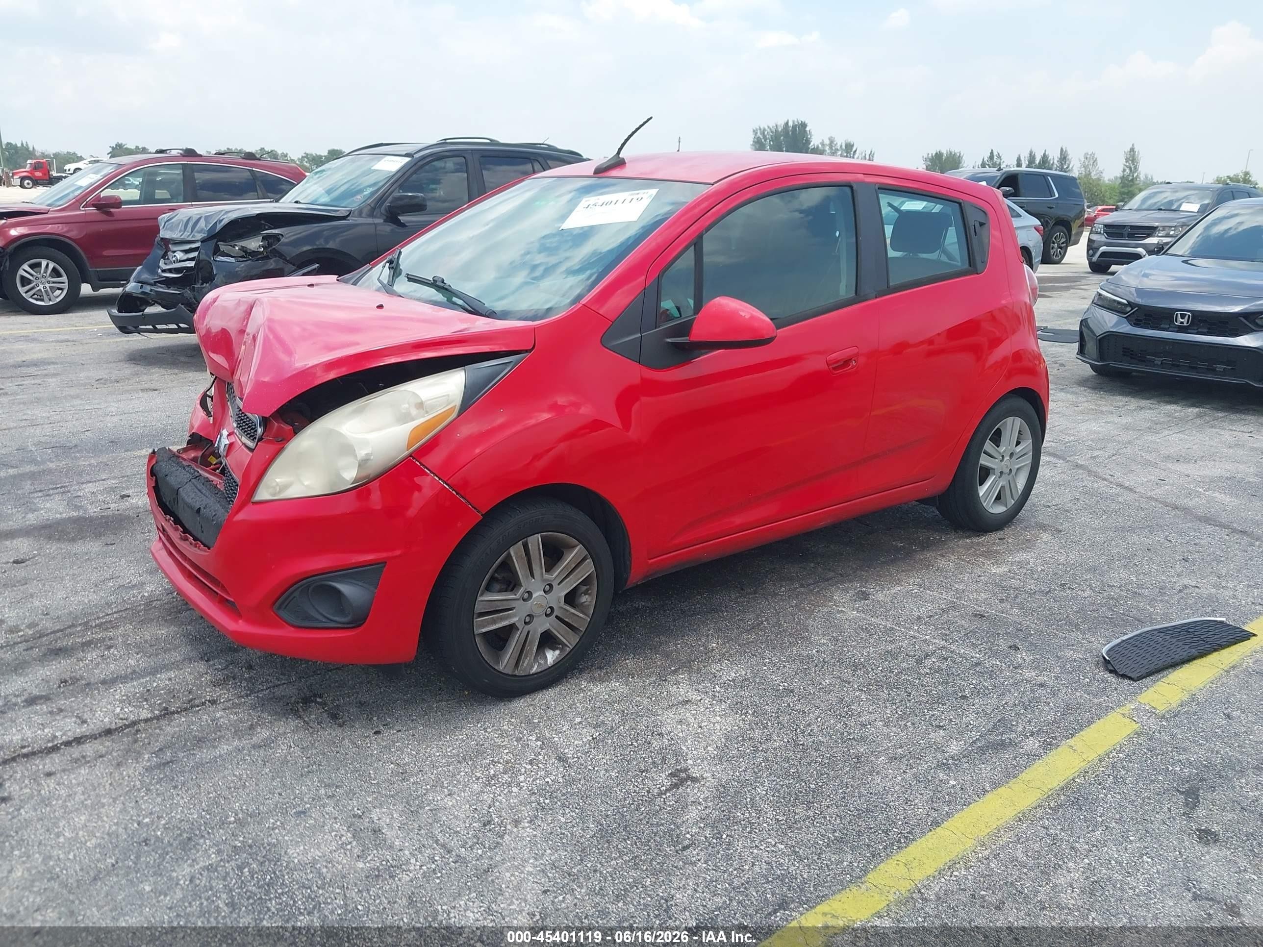2013 Chevrolet Spark 1lt Auto Красный vin: KL8CD6S9XDC568916