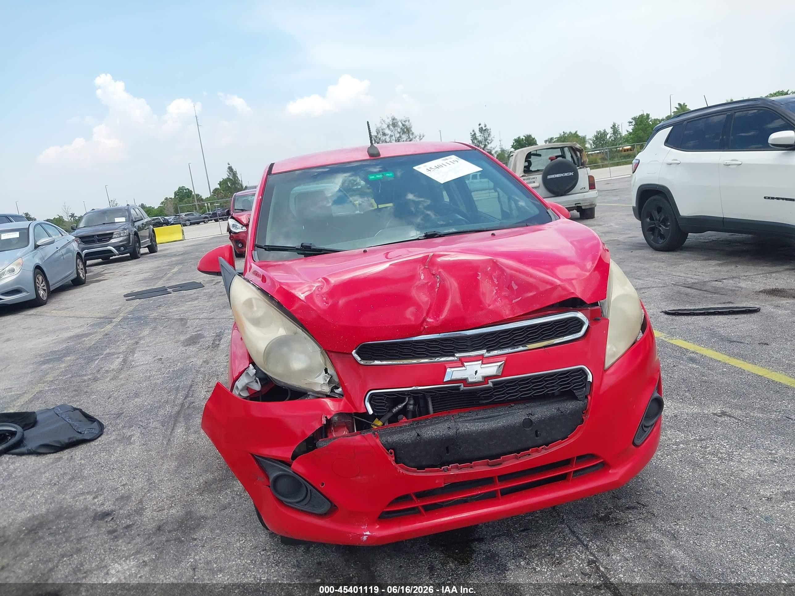 2013 Chevrolet Spark 1lt Auto Красный vin: KL8CD6S9XDC568916
