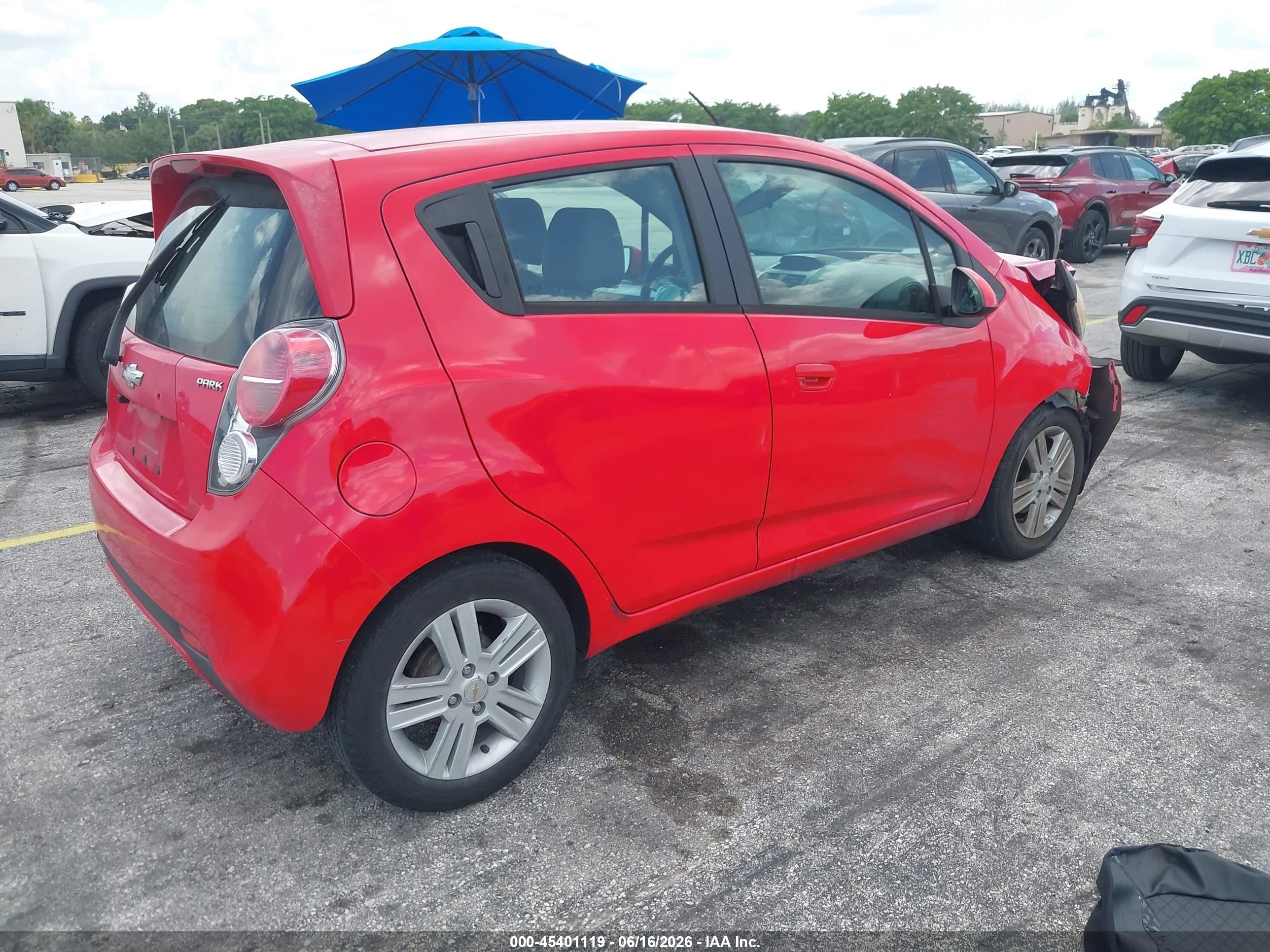 2013 Chevrolet Spark 1lt Auto Красный vin: KL8CD6S9XDC568916