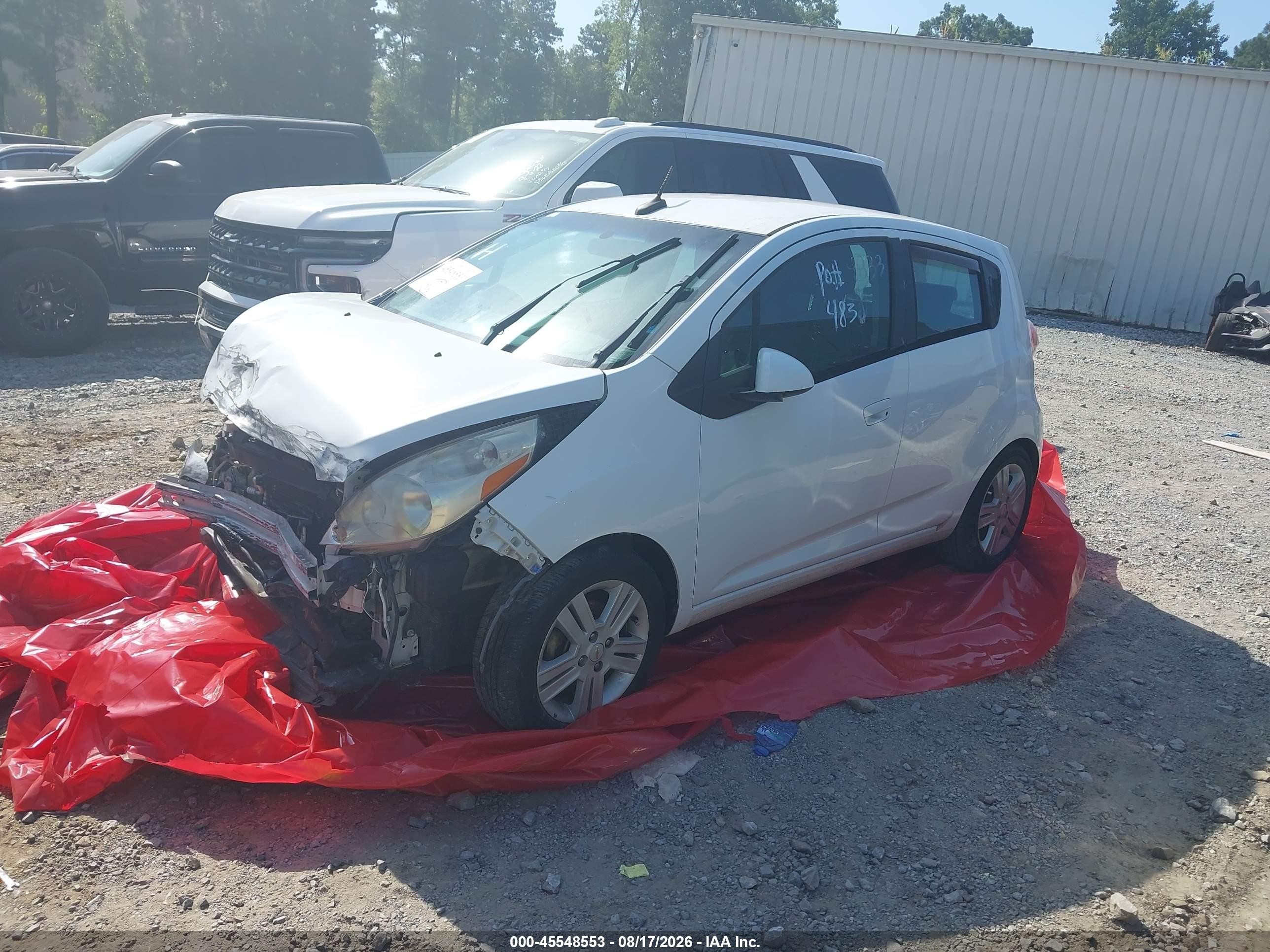 2013 Chevrolet Spark 1lt Auto White vin: KL8CD6S9XDC595839