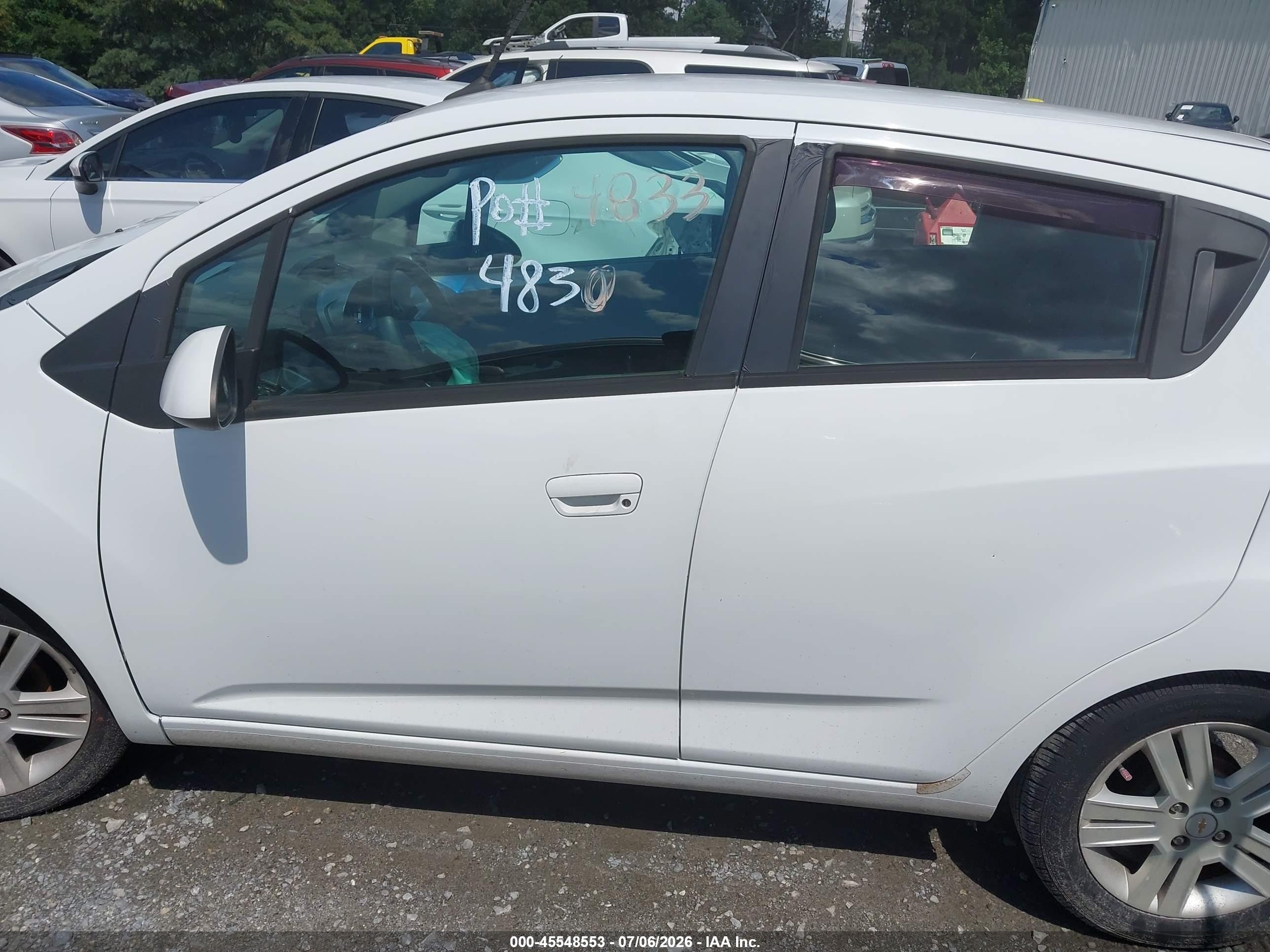 2013 Chevrolet Spark 1lt Auto White vin: KL8CD6S9XDC595839