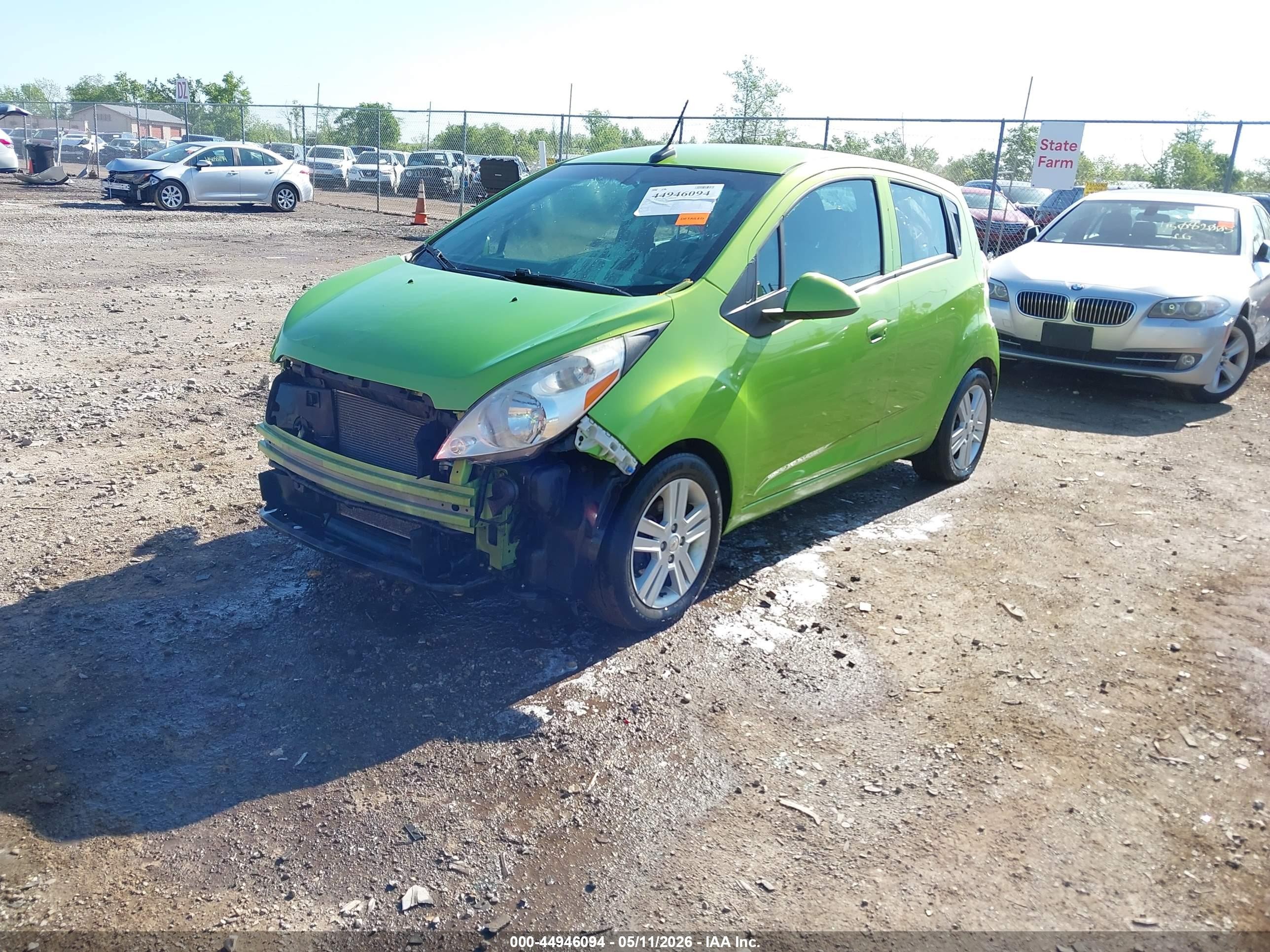 2014 Chevrolet Spark 1lt Auto Green vin: KL8CD6S9XEC481129