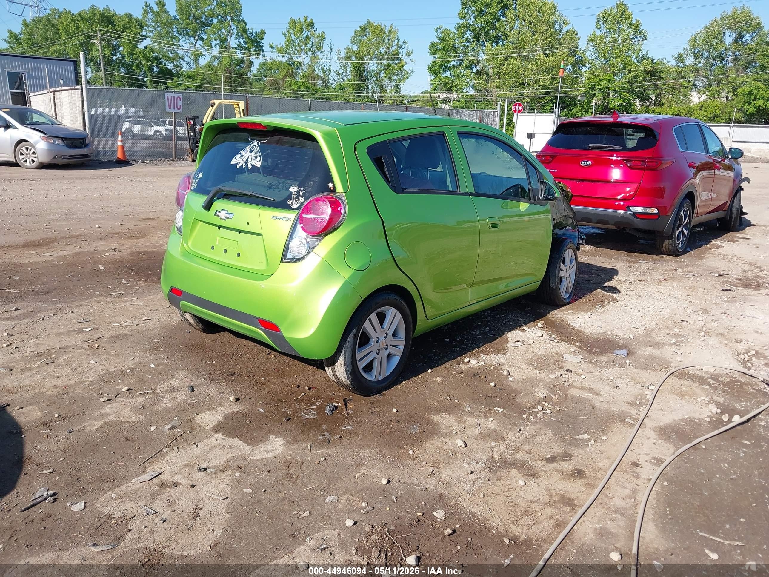 2014 Chevrolet Spark 1lt Auto Green vin: KL8CD6S9XEC481129