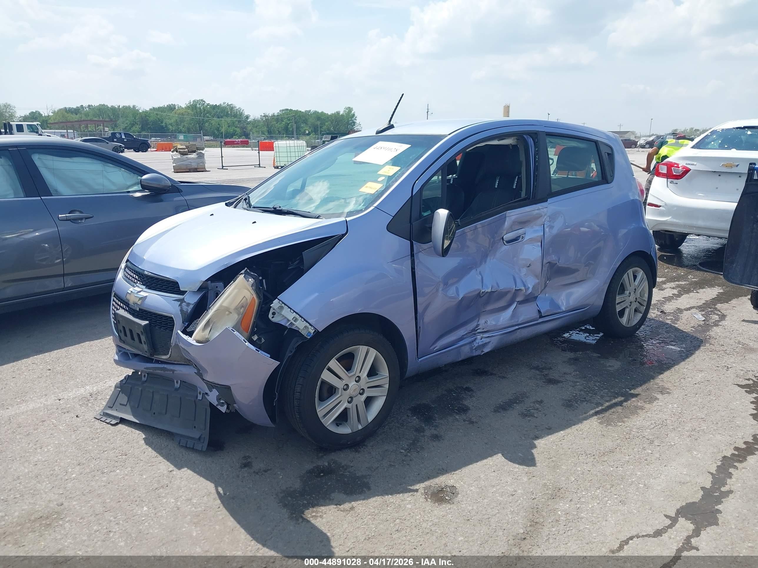 2014 Chevrolet Spark 1lt Auto Blue vin: KL8CD6S9XEC509446