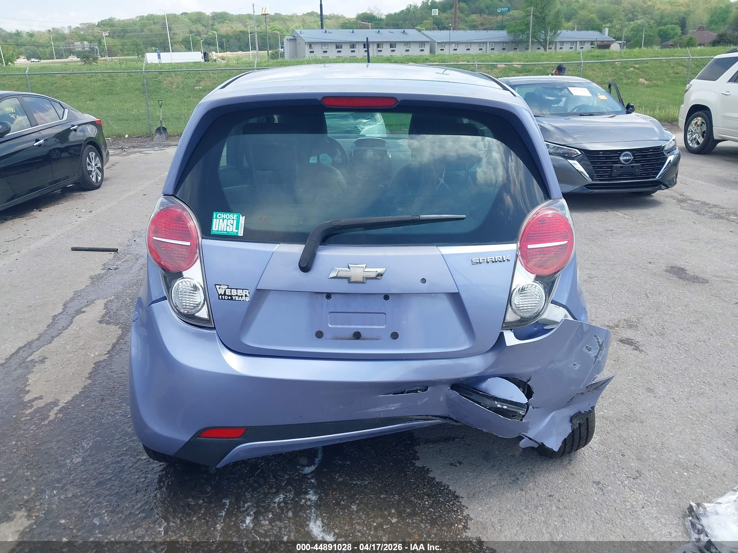 2014 Chevrolet Spark 1lt Auto Blue vin: KL8CD6S9XEC509446