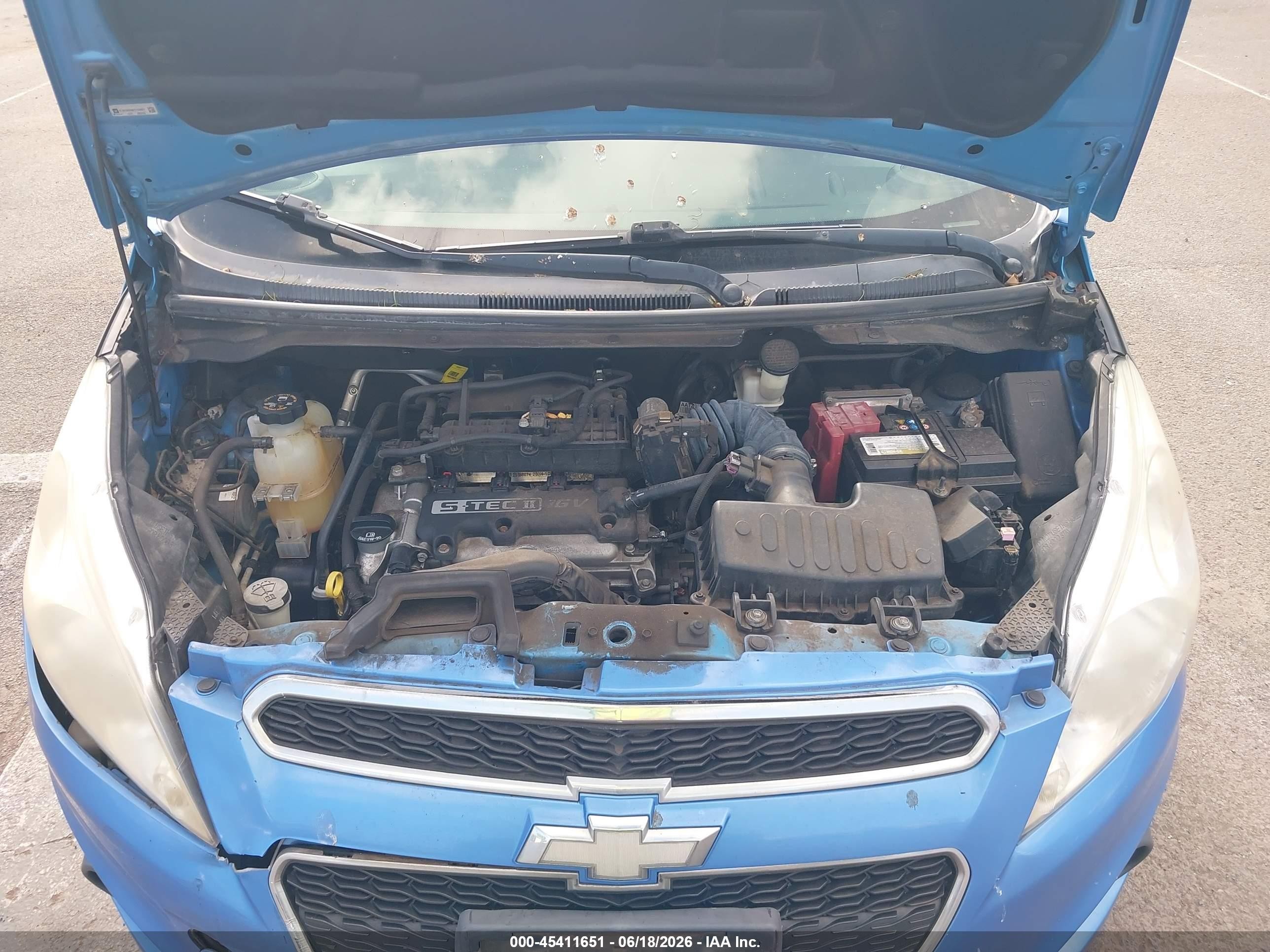 2015 Chevrolet Spark 1lt Cvt Blue vin: KL8CD6S9XFC724827