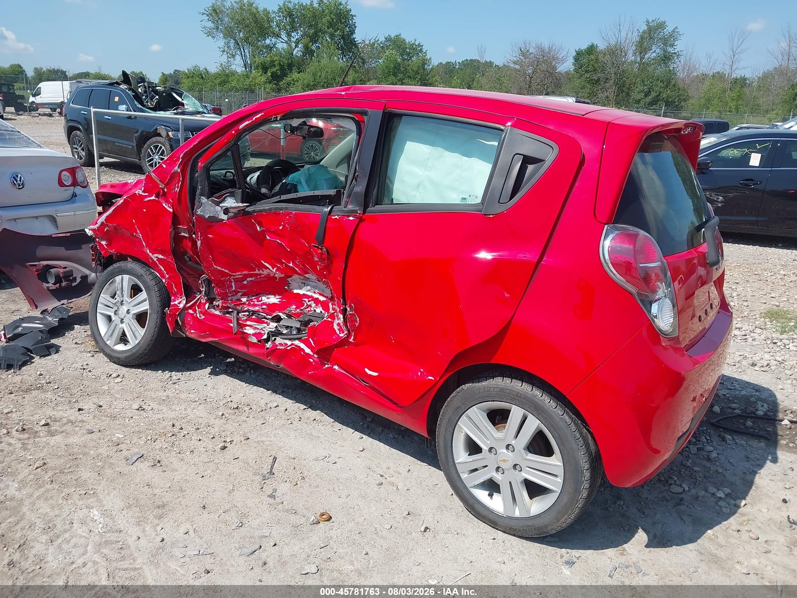 2015 Chevrolet Spark 1lt Cvt Red vin: KL8CD6S9XFC812356