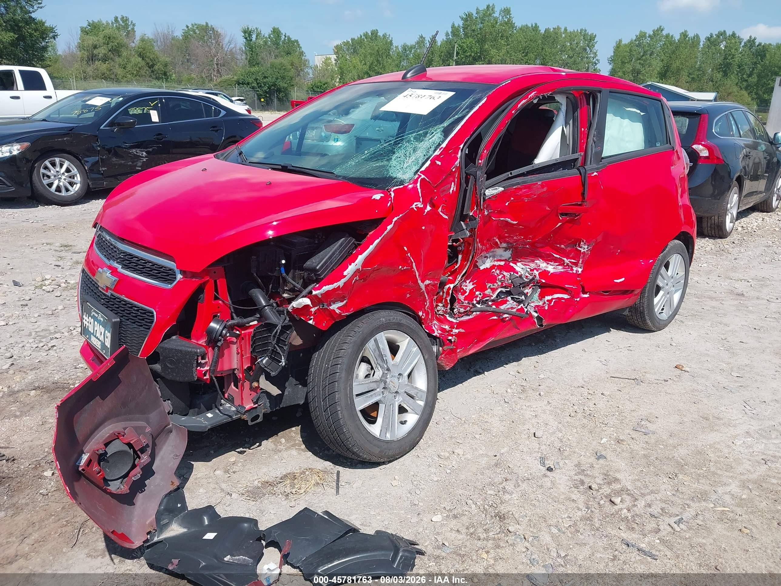 2015 Chevrolet Spark 1lt Cvt Red vin: KL8CD6S9XFC812356