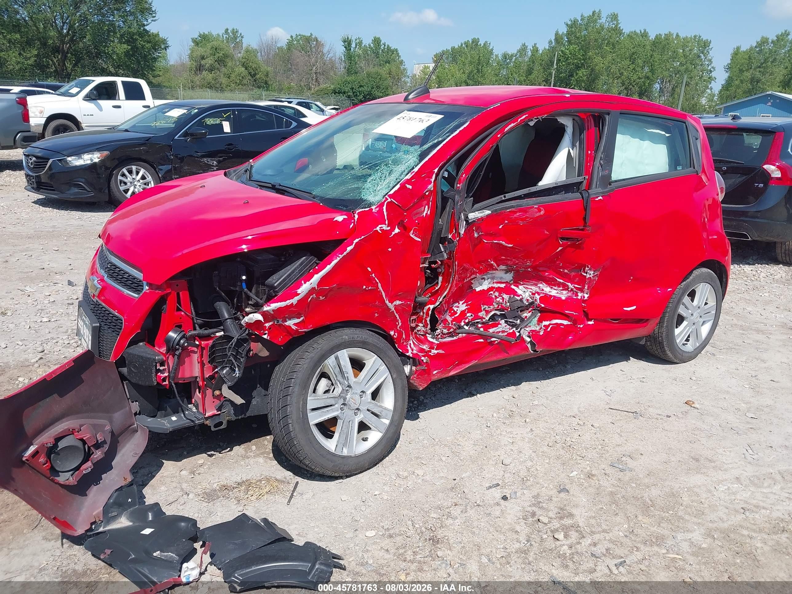 2015 Chevrolet Spark 1lt Cvt Red vin: KL8CD6S9XFC812356