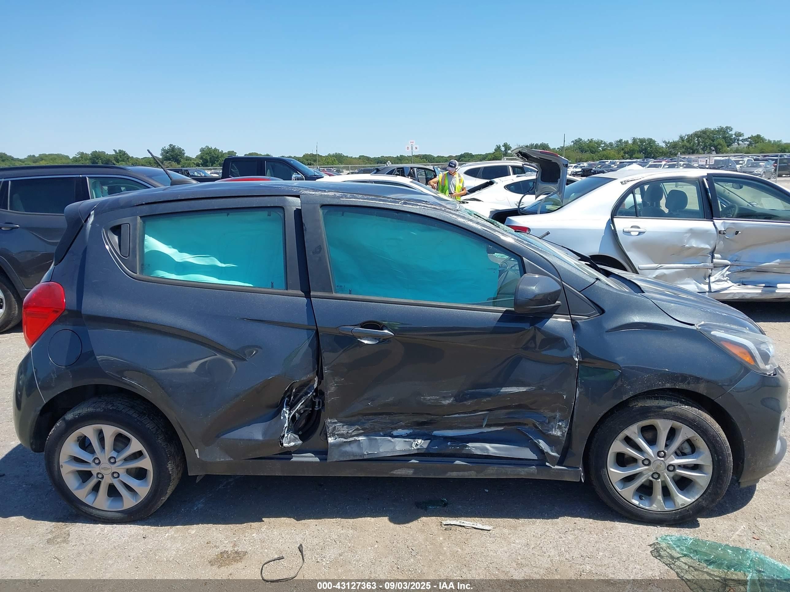 2021 Chevrolet Spark Fwd 1lt Automatic Gray vin: KL8CD6SA1MC744472