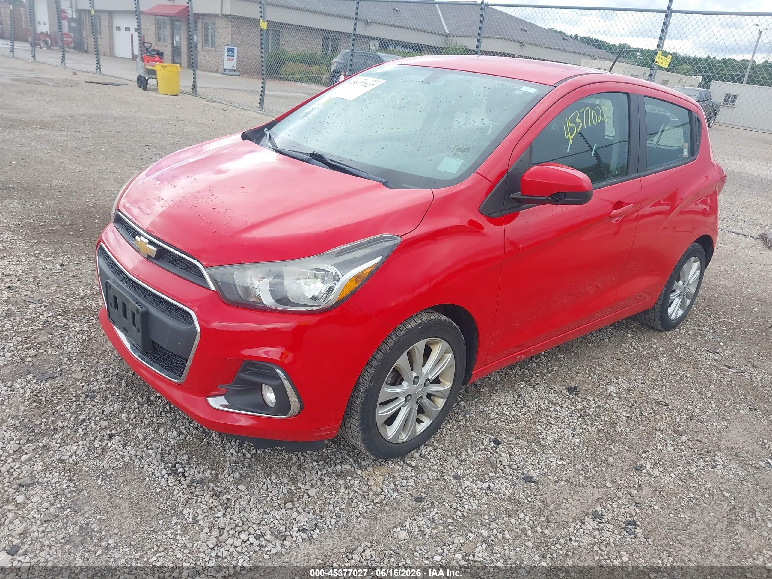 2016 Chevrolet Spark 1lt Cvt Red vin: KL8CD6SA2GC574160