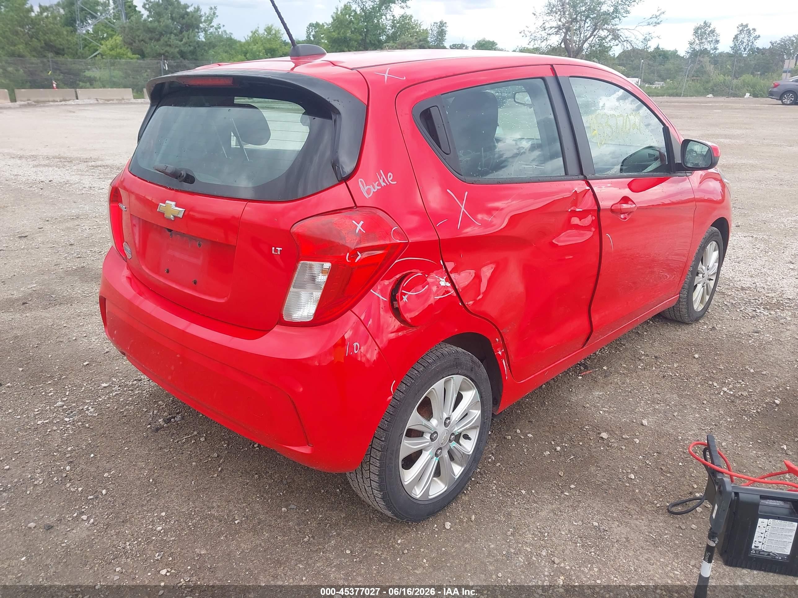 2016 Chevrolet Spark 1lt Cvt Red vin: KL8CD6SA2GC574160