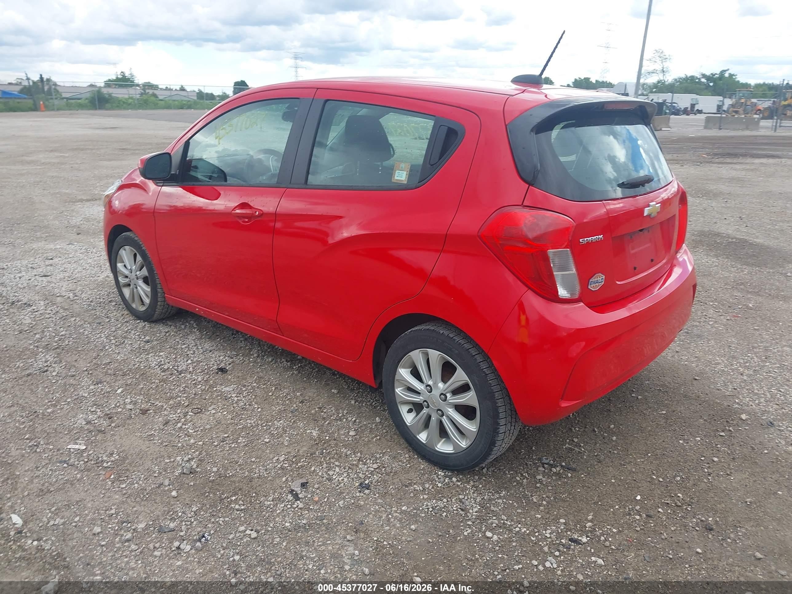 2016 Chevrolet Spark 1lt Cvt Red vin: KL8CD6SA2GC574160