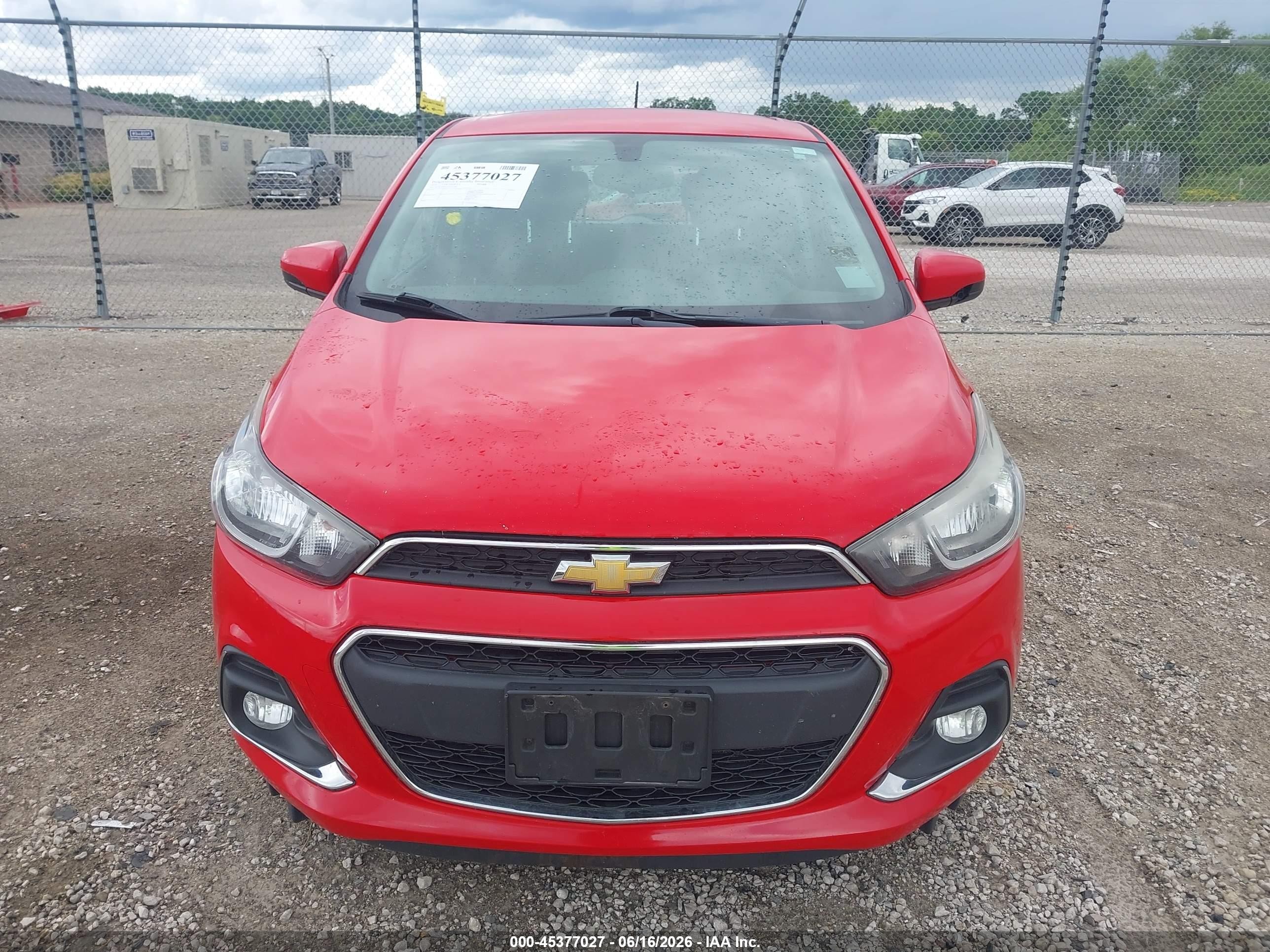 2016 Chevrolet Spark 1lt Cvt Red vin: KL8CD6SA2GC574160